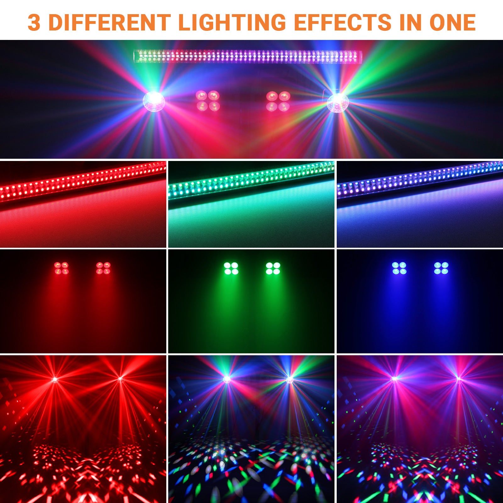 DJ Lighting System with Strobe Light Par light Disco Ball