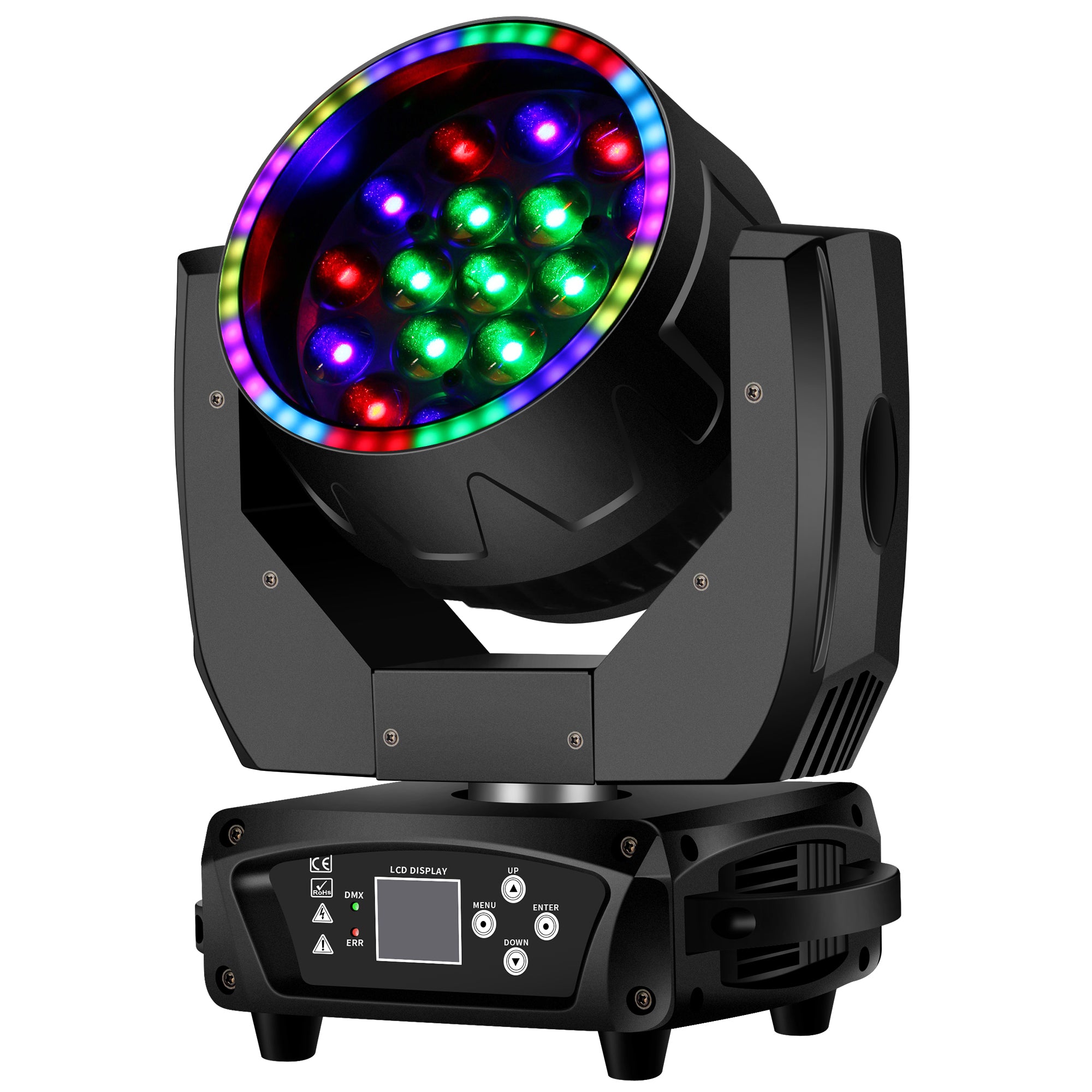19×15W Zoom Moving Head Wash Light with LED Ring