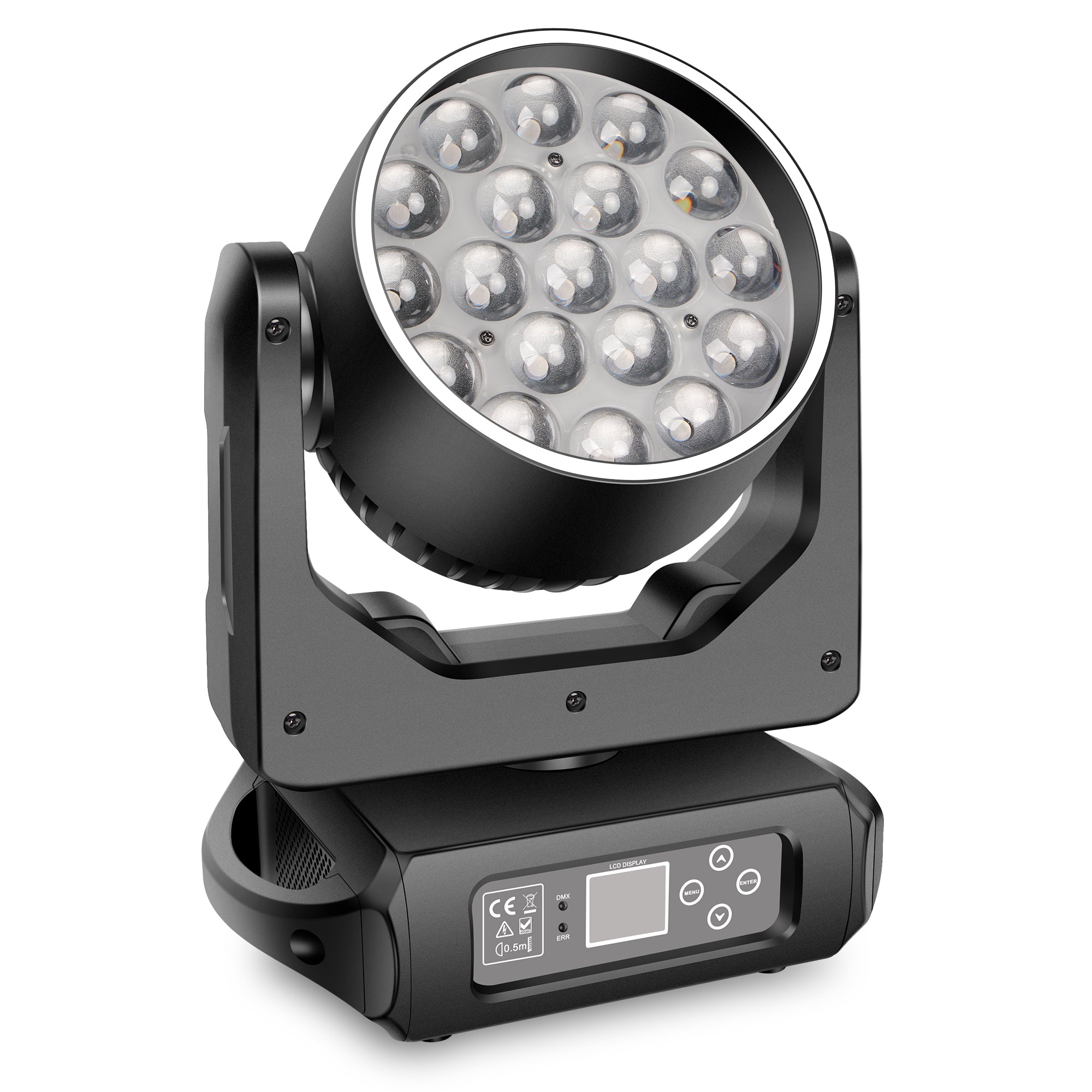 19×15W Zoomable Moving Head Wash Light with LED Ring