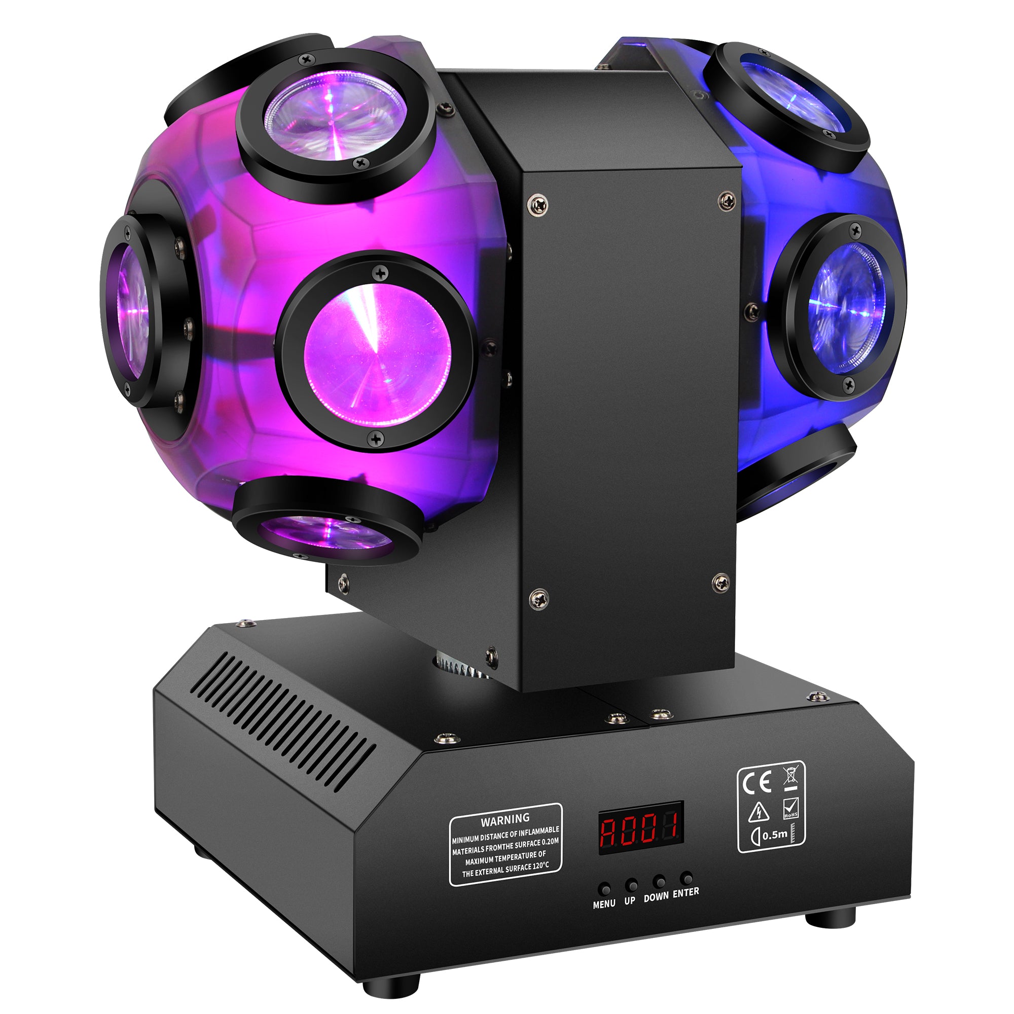 LED Beam Moving Head Light - Double Balls, 14x10W RGBW 4n1
