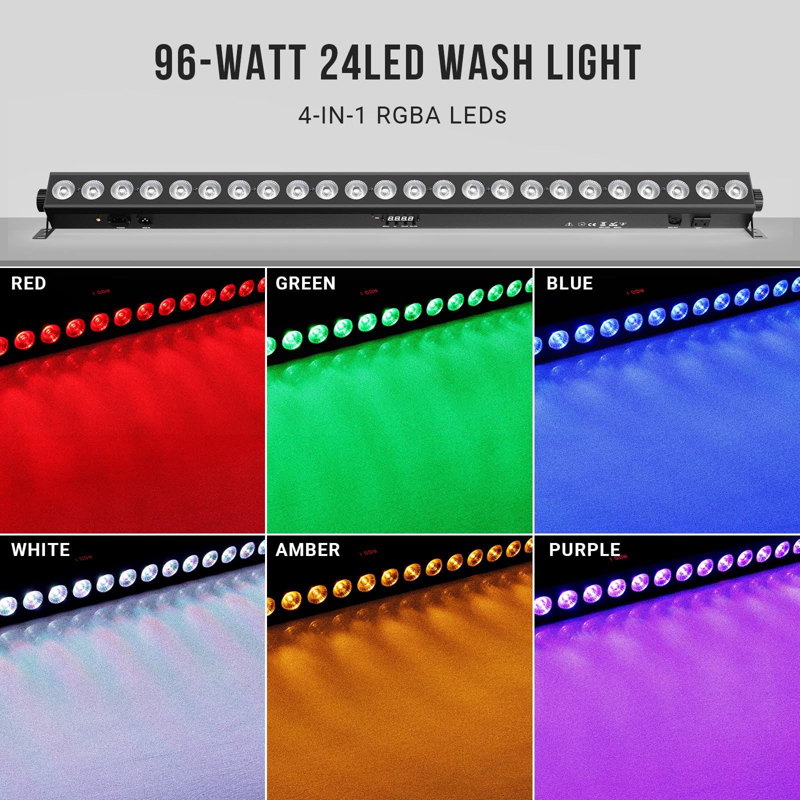 RGBA 4n1 LED Wash Light Bar with Remote