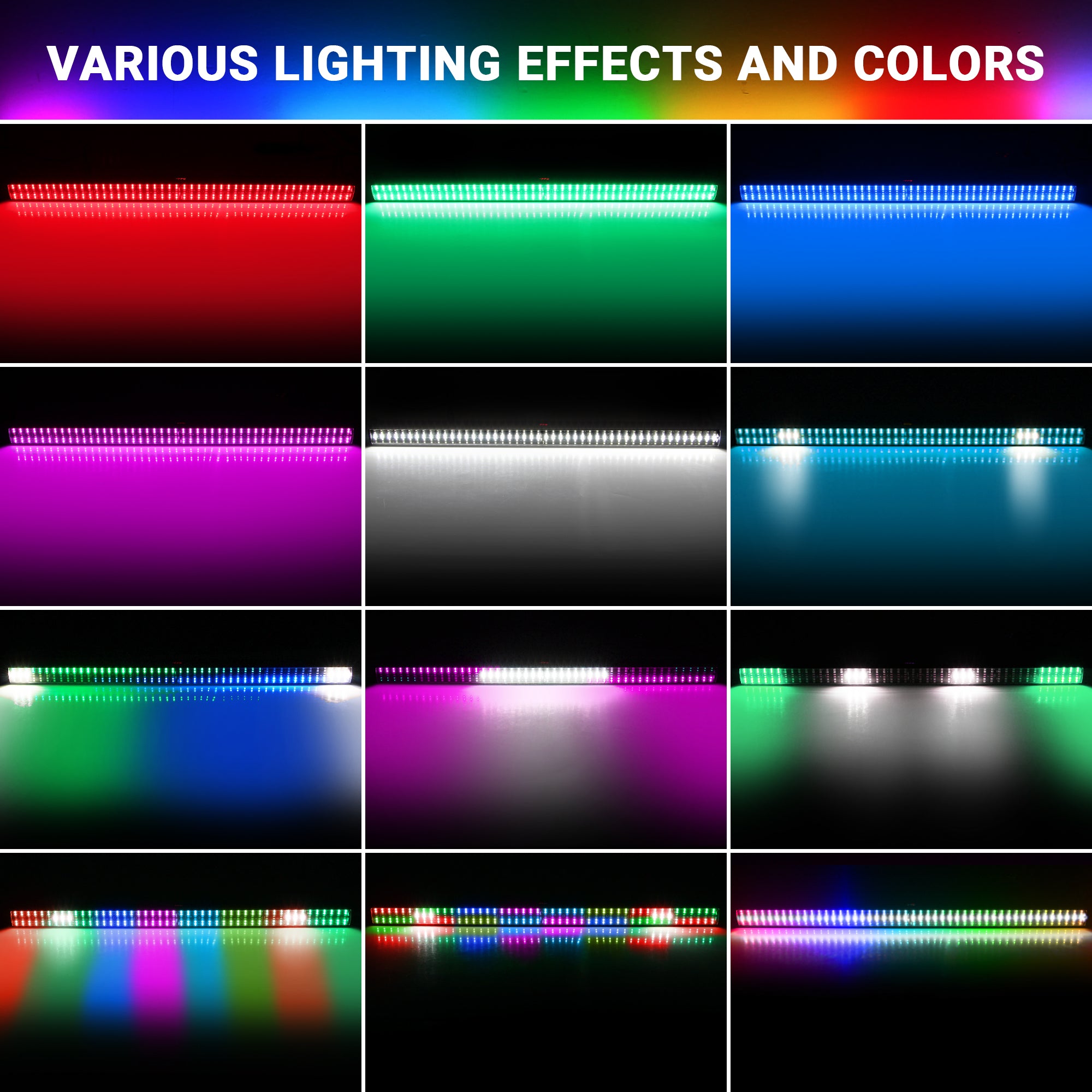 DJ Light Bar - 100W, 288LEDs RGB+W