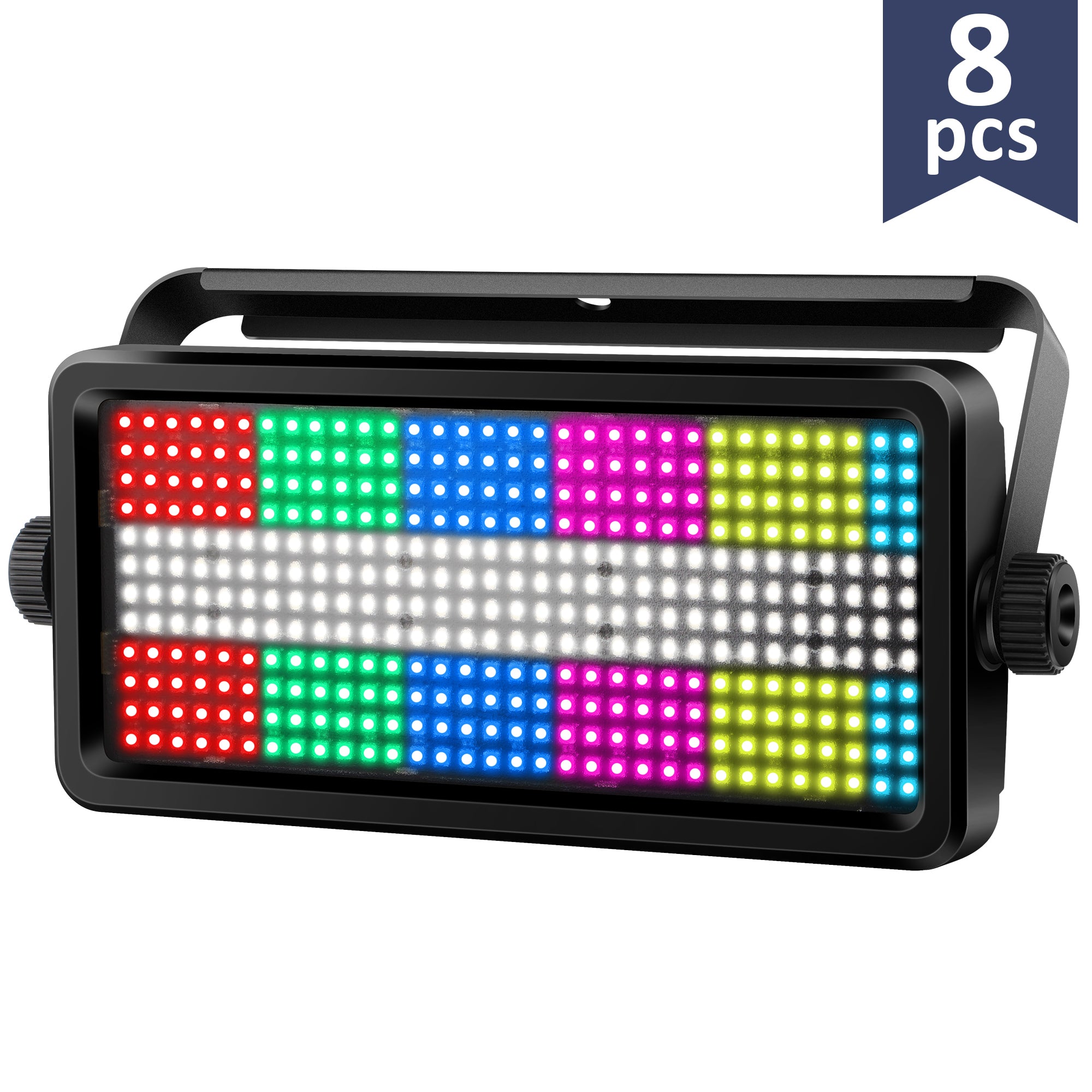 LED Stage Strobe Effect Lights - 120W RGBW, 48 Zones Chasing