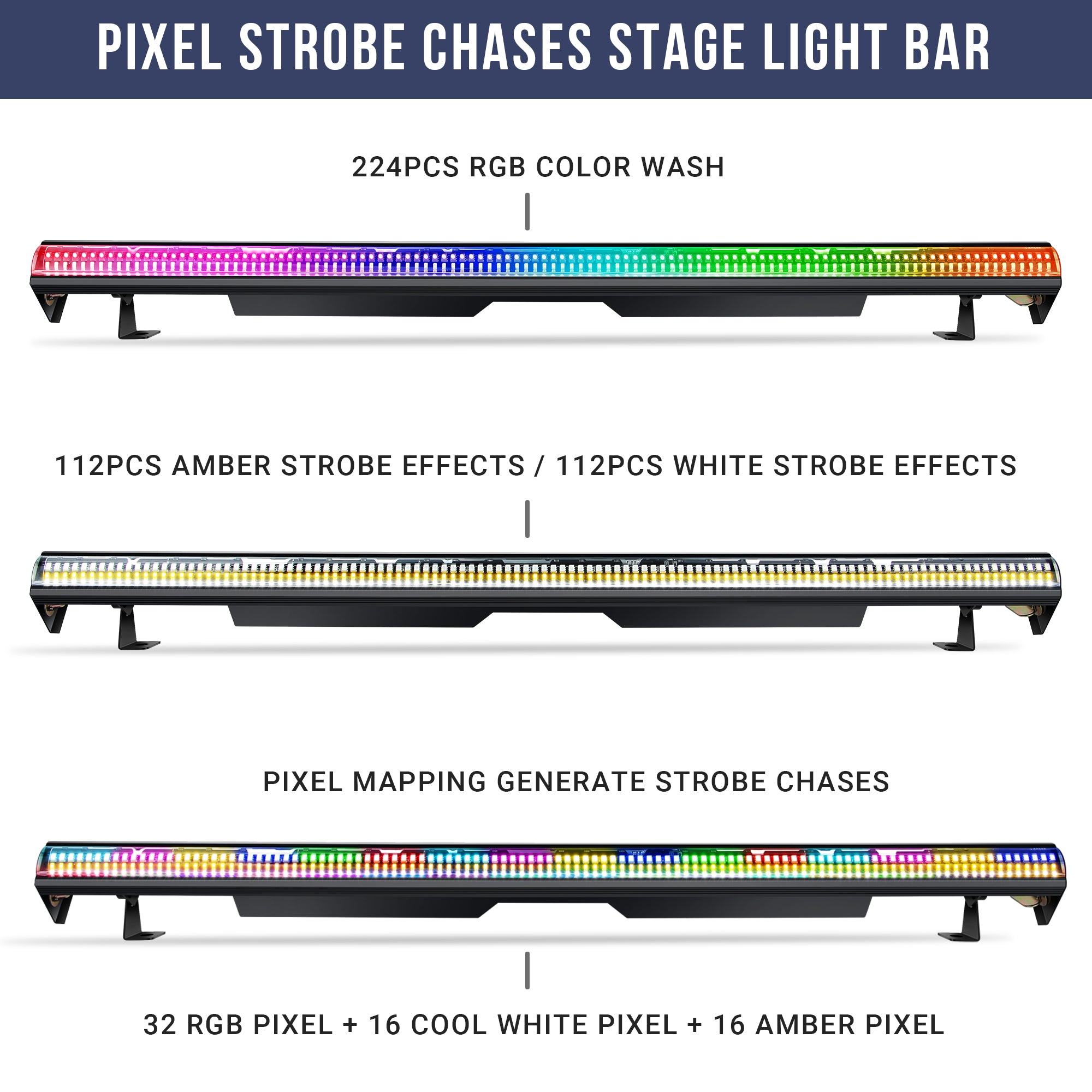 DJ Effect Light bar-448LED RGBWA Pixel Light