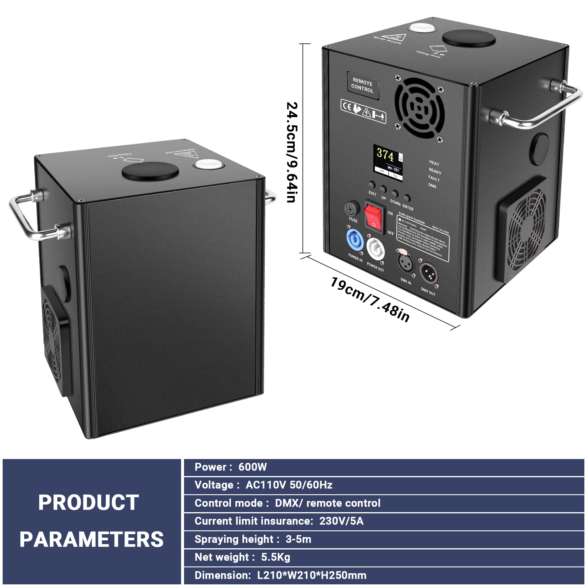600W Cold Spark Firework Machine