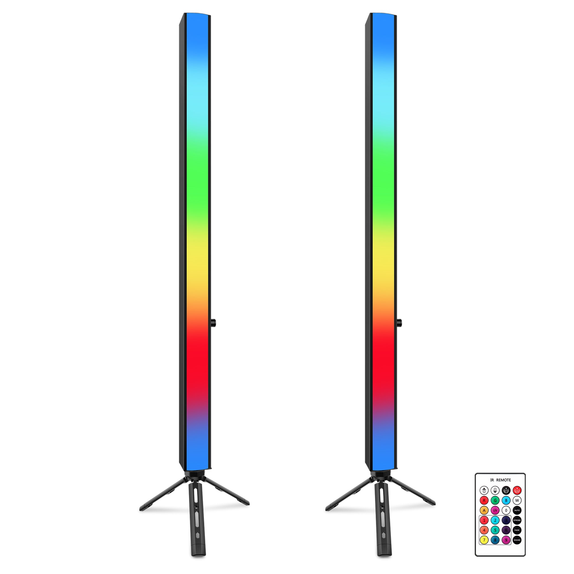 90W Battery Powered RGB 3in1 LED Pixel Light Bar with Stand