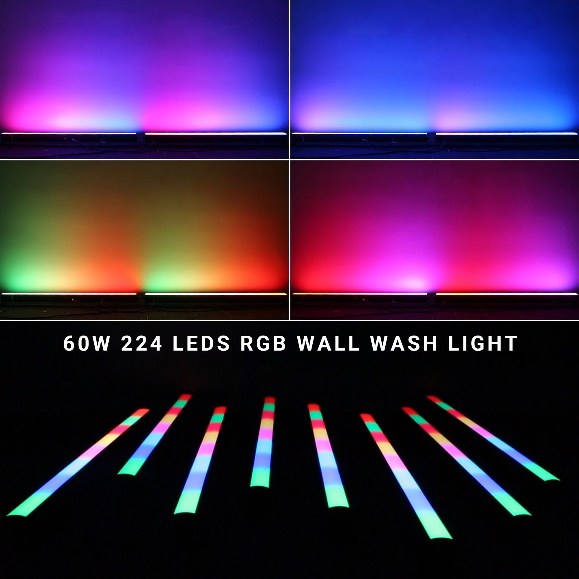 LED Pixel Light Bar - 224LED, RGB 3n1, Frosted Cover