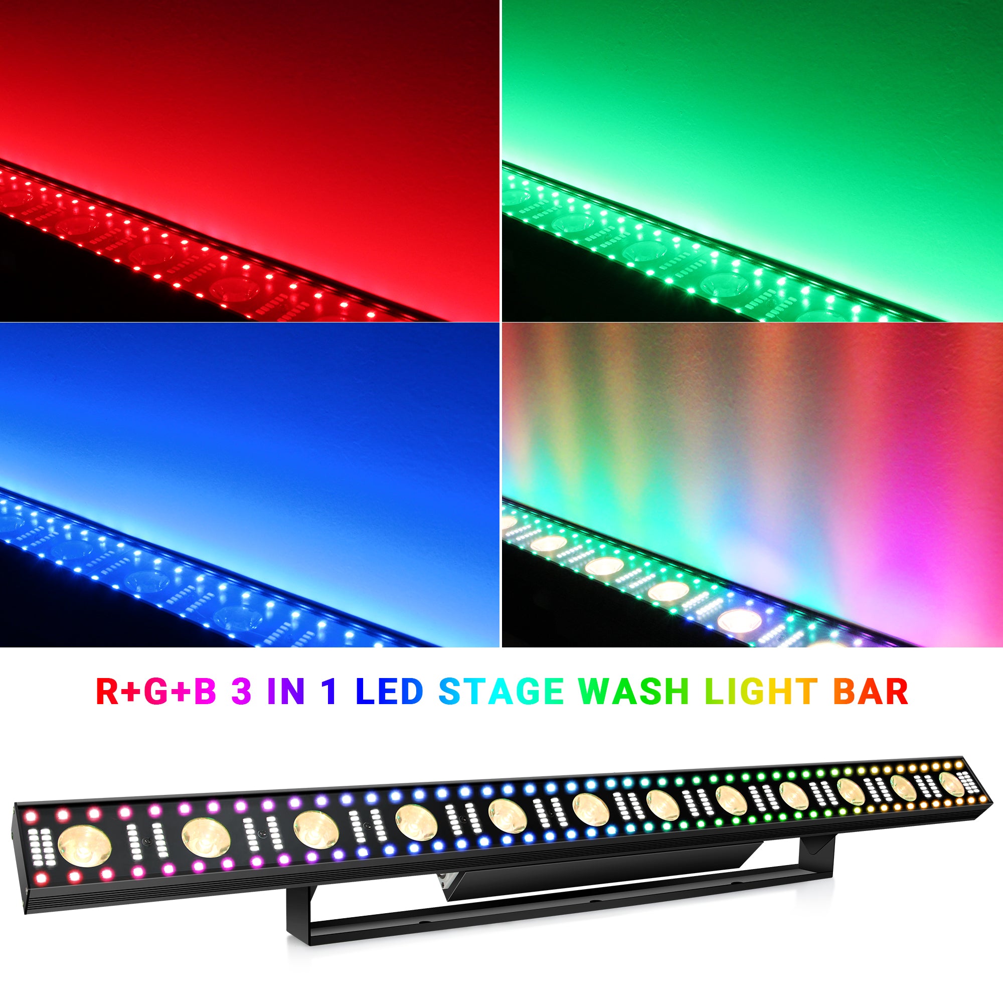 Pixel Control DJ Light Bar - 100W, Warm White & RGB 3n1 LED