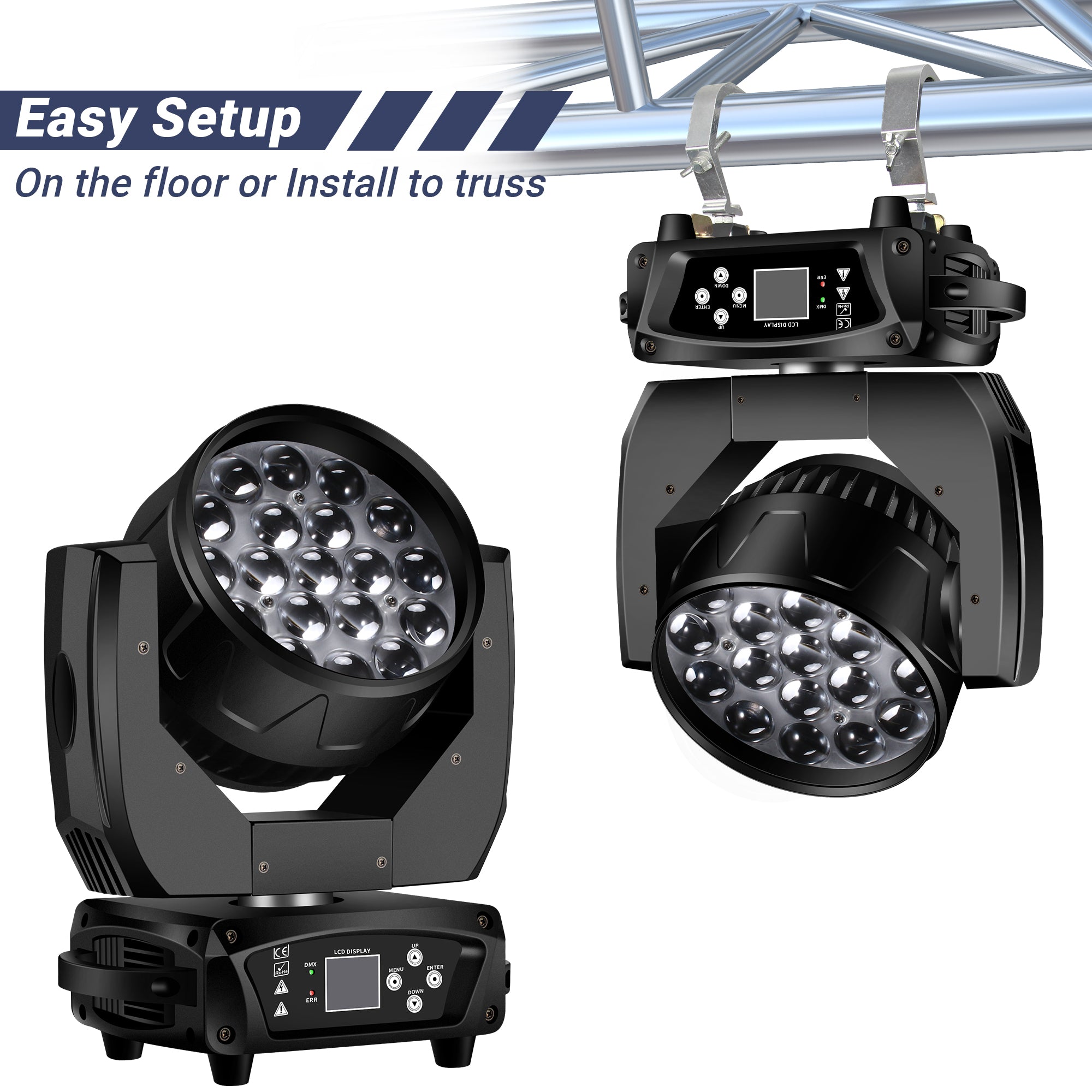 19×15W Zoom Moving Head Wash Light