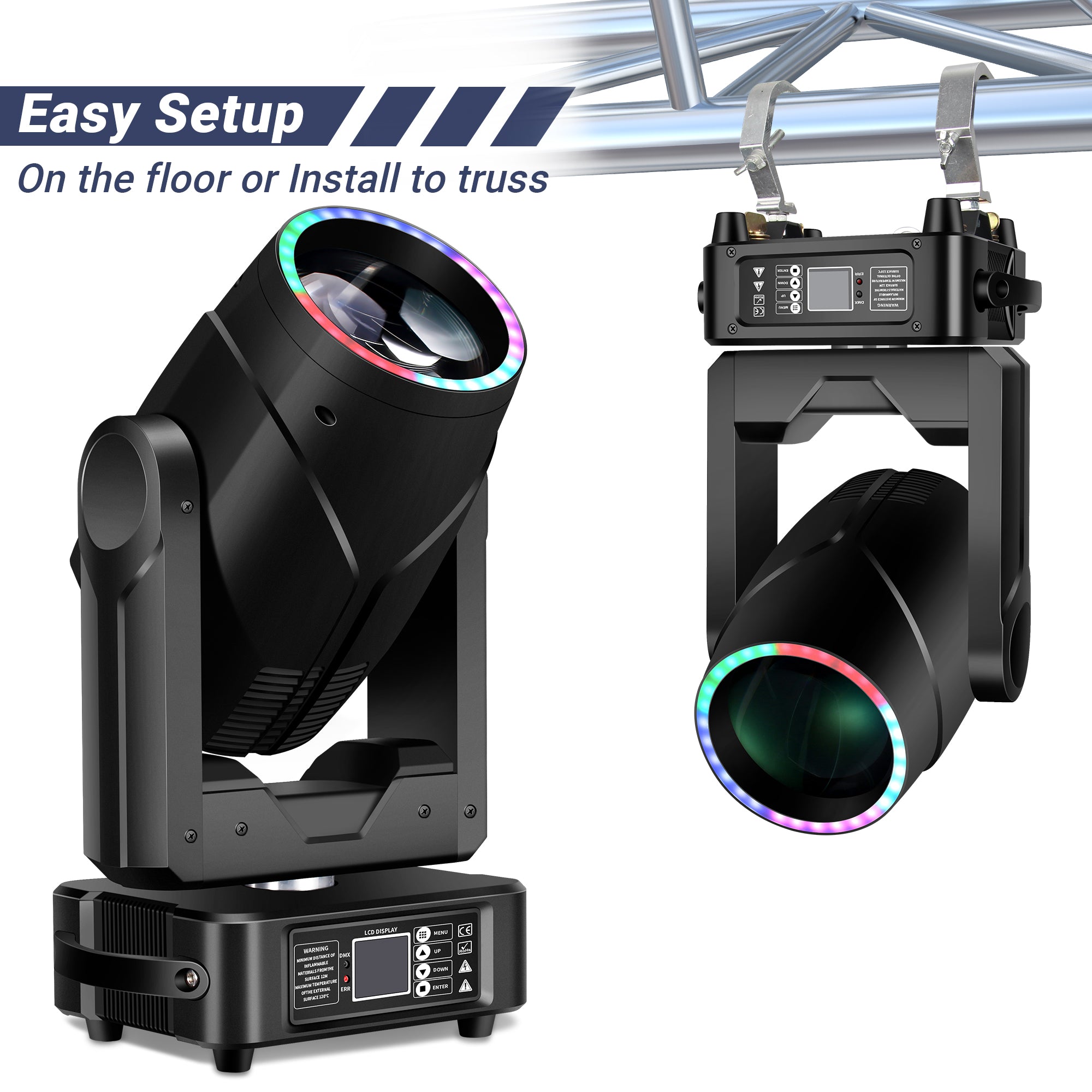 280W Beam Moving Head Light with LED Ring