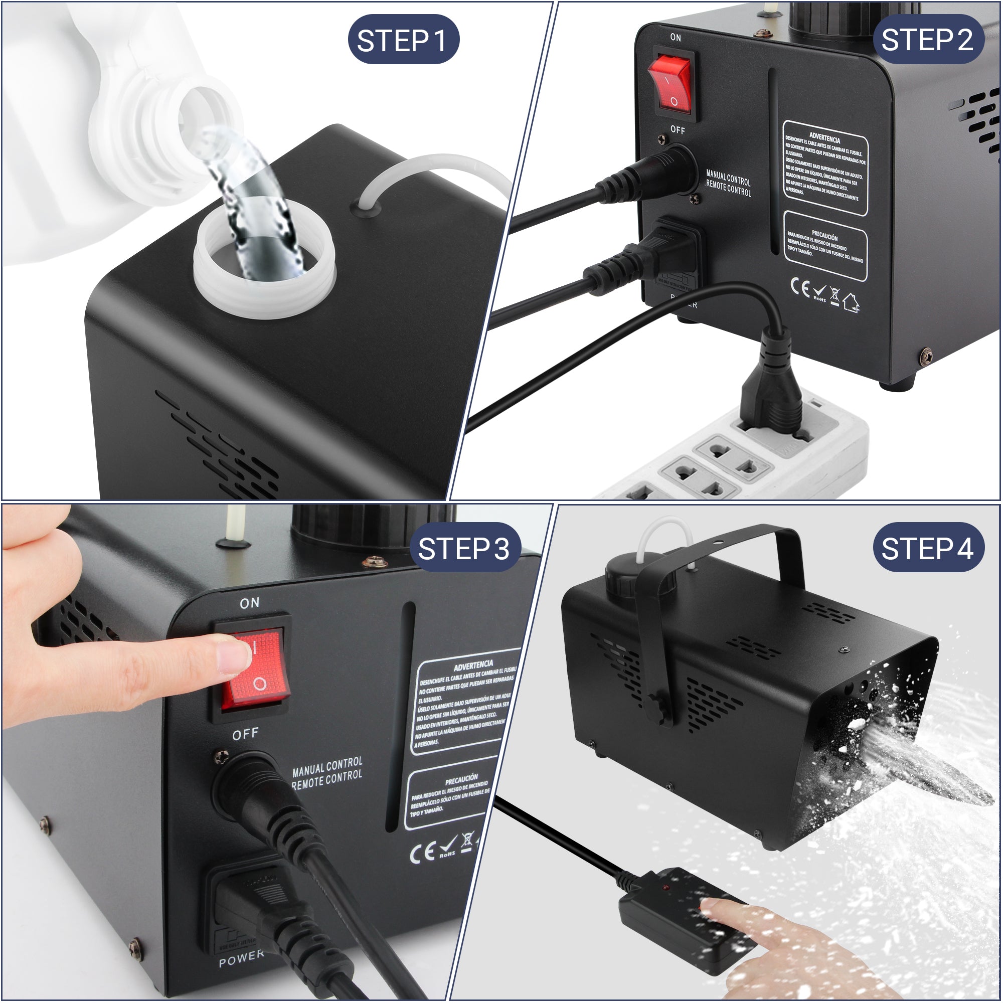 800W Stage Snow Machine - With Remote Control