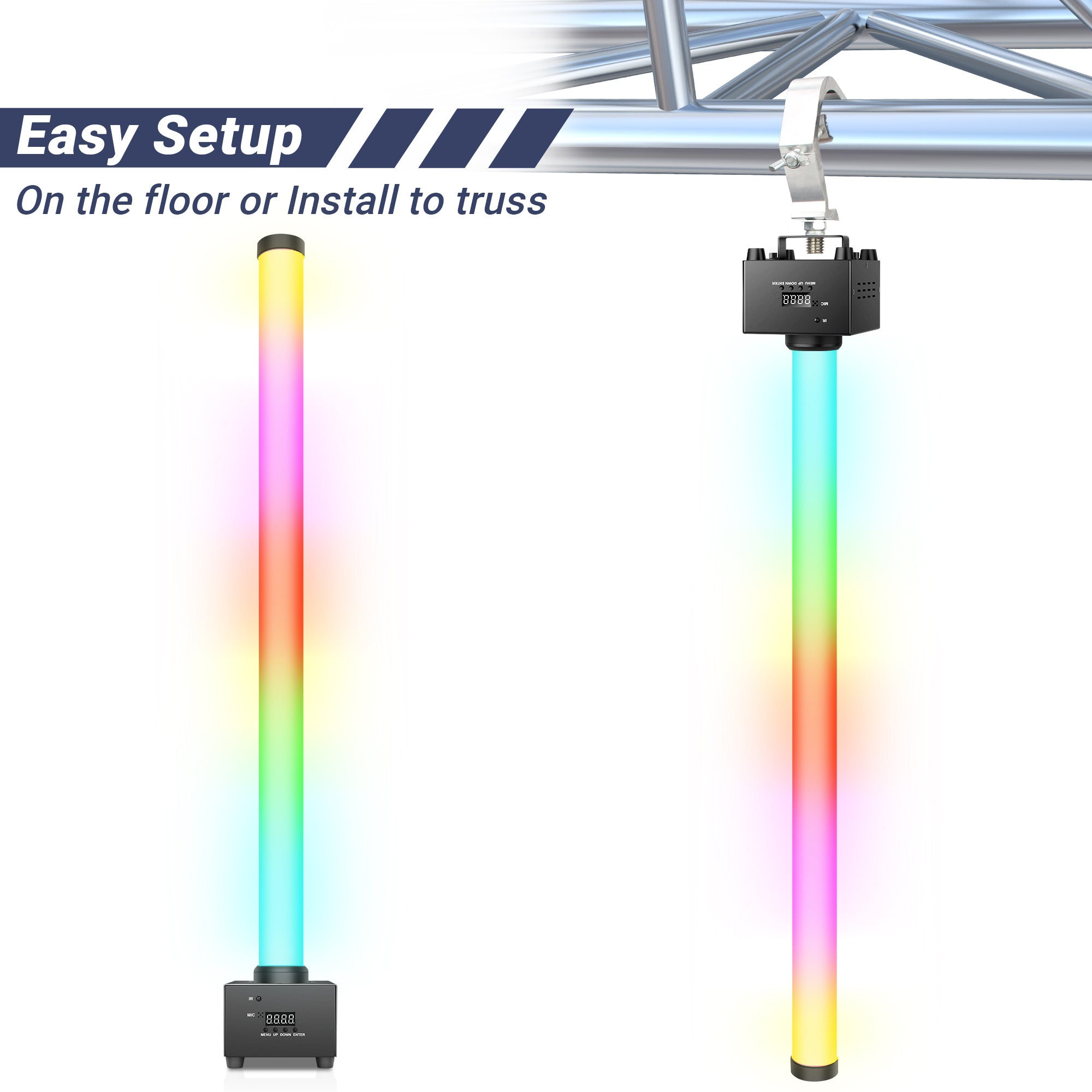 360° RGB LED Pixel Tube Light Bar