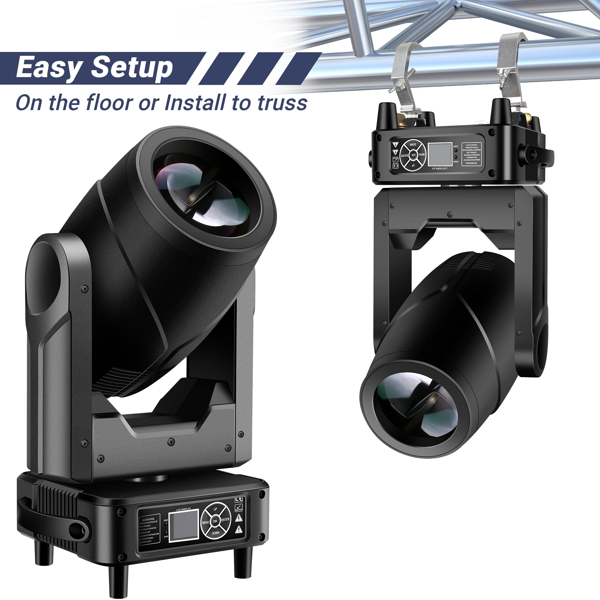 250W Mini Beam Moving Head Light with LED Ring