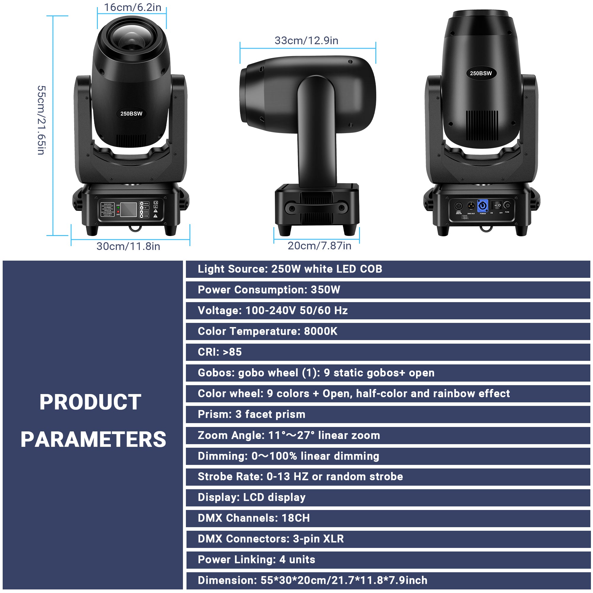 250W LED Hybrid Moving Head Light