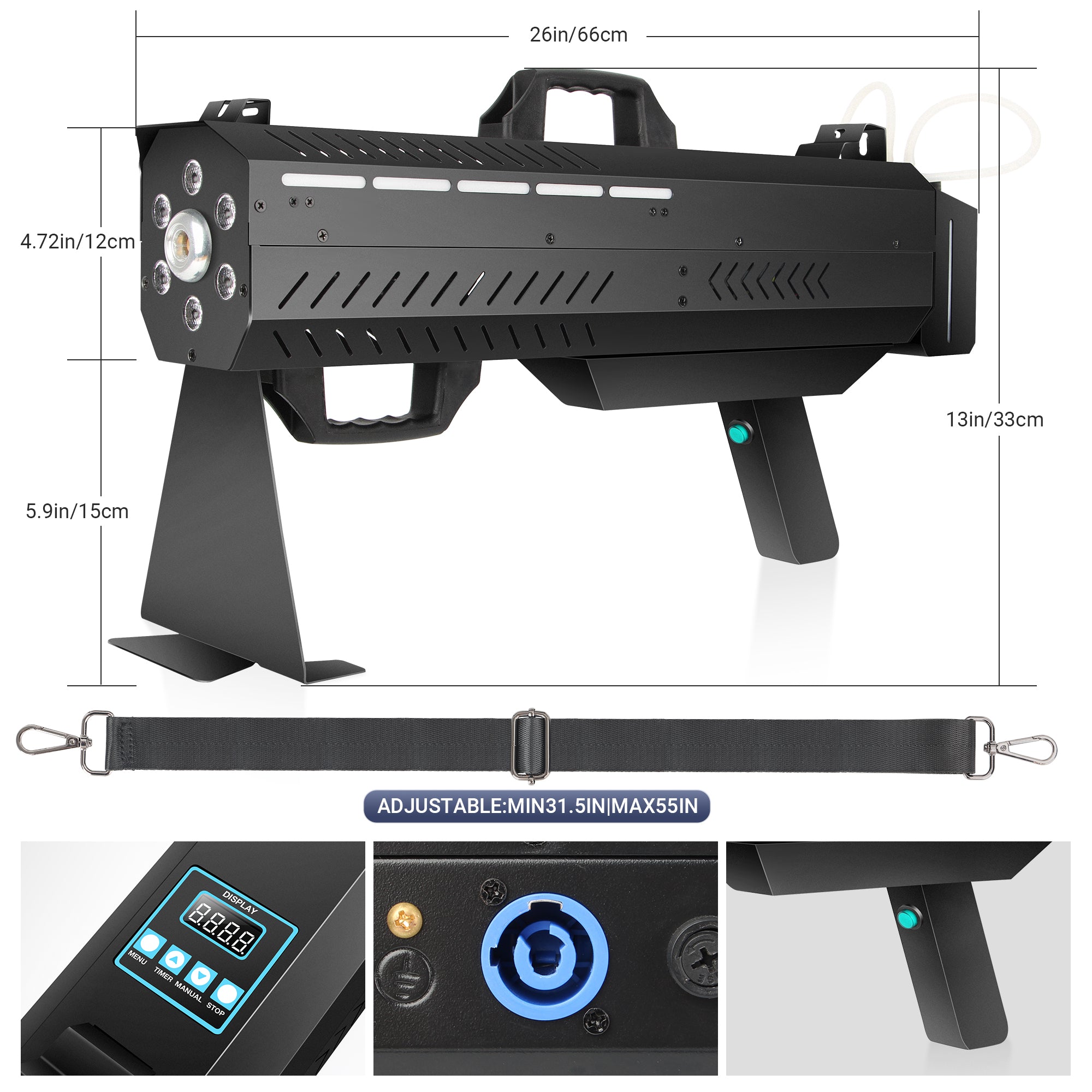 1500W Handheld Fog Gun Blaster