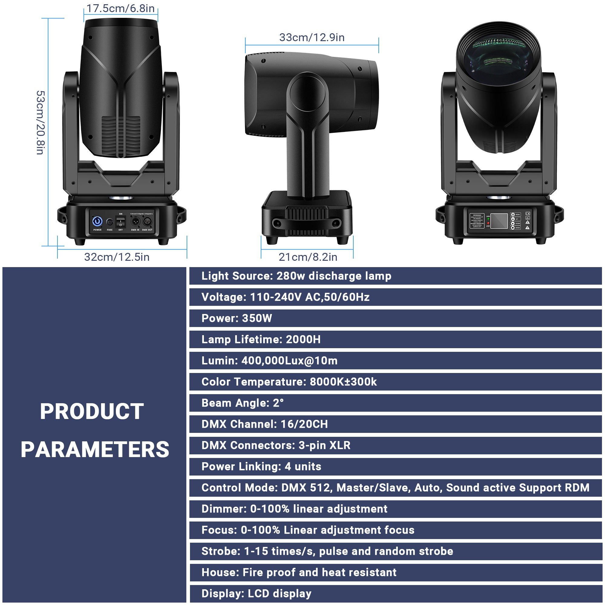 280W Beam Moving Head Light