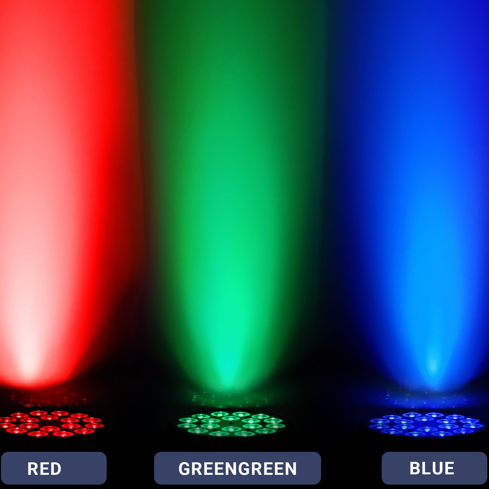 Outdoor RGBWAUV LED Par Light - 18x18W, 6n1