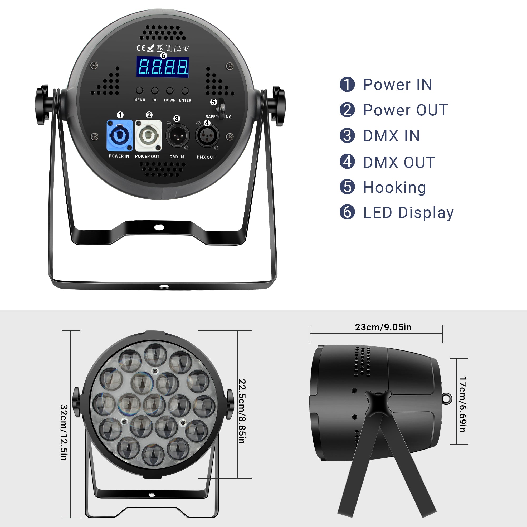 LED Zoomable Par Light - 250W, RGBW 4n1