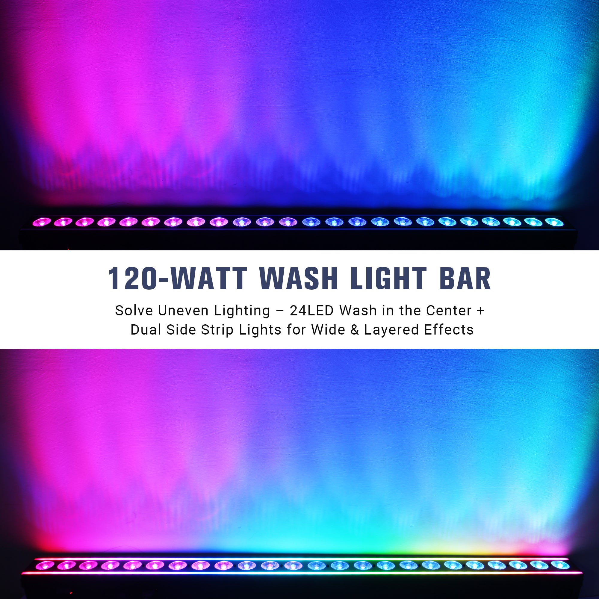120W RGBW 4in1 LED Wash Light Bar with RGB Strips
