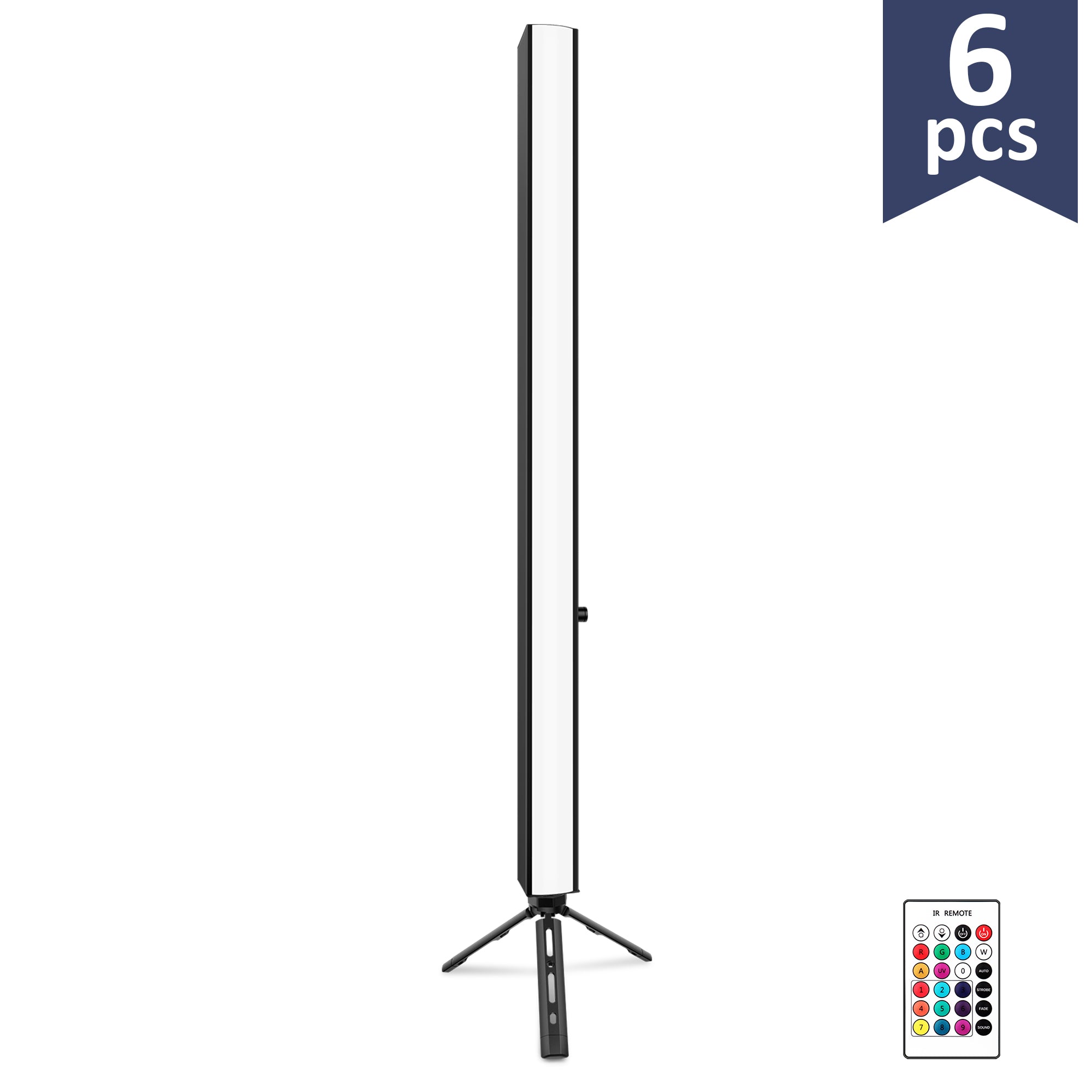 90W Battery Powered RGB 3in1 LED Pixel Light Bar with Stand