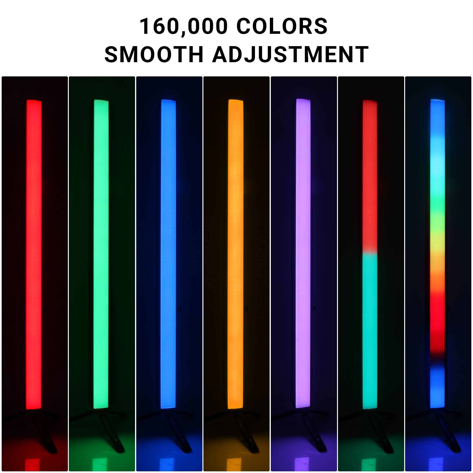 90W Battery Powered RGB 3in1 LED Pixel Light Bar with Stand