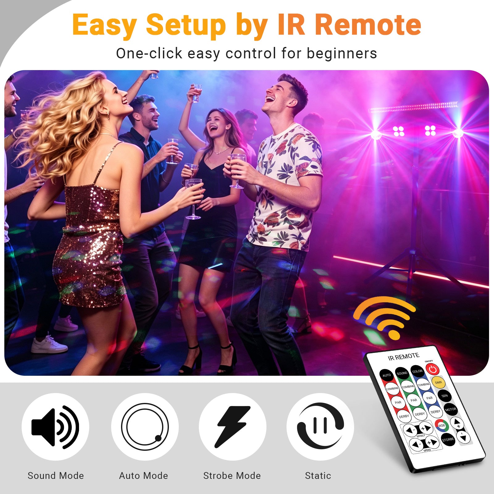 DJ Lighting System with Strobe Light Par light Disco Ball