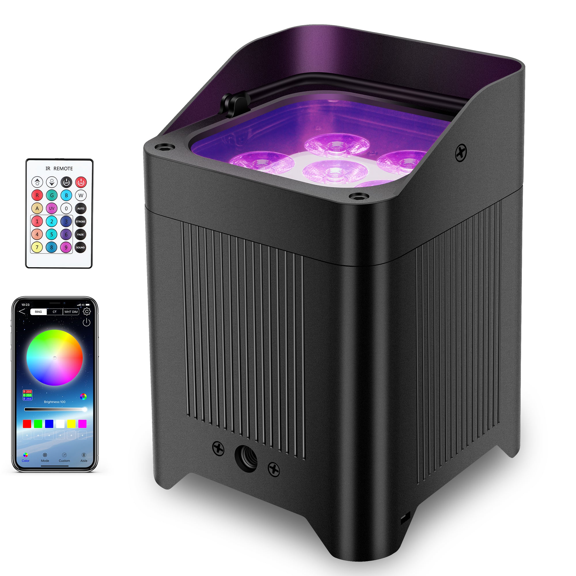 108W RGBWAUV LED Wireless PAR Light