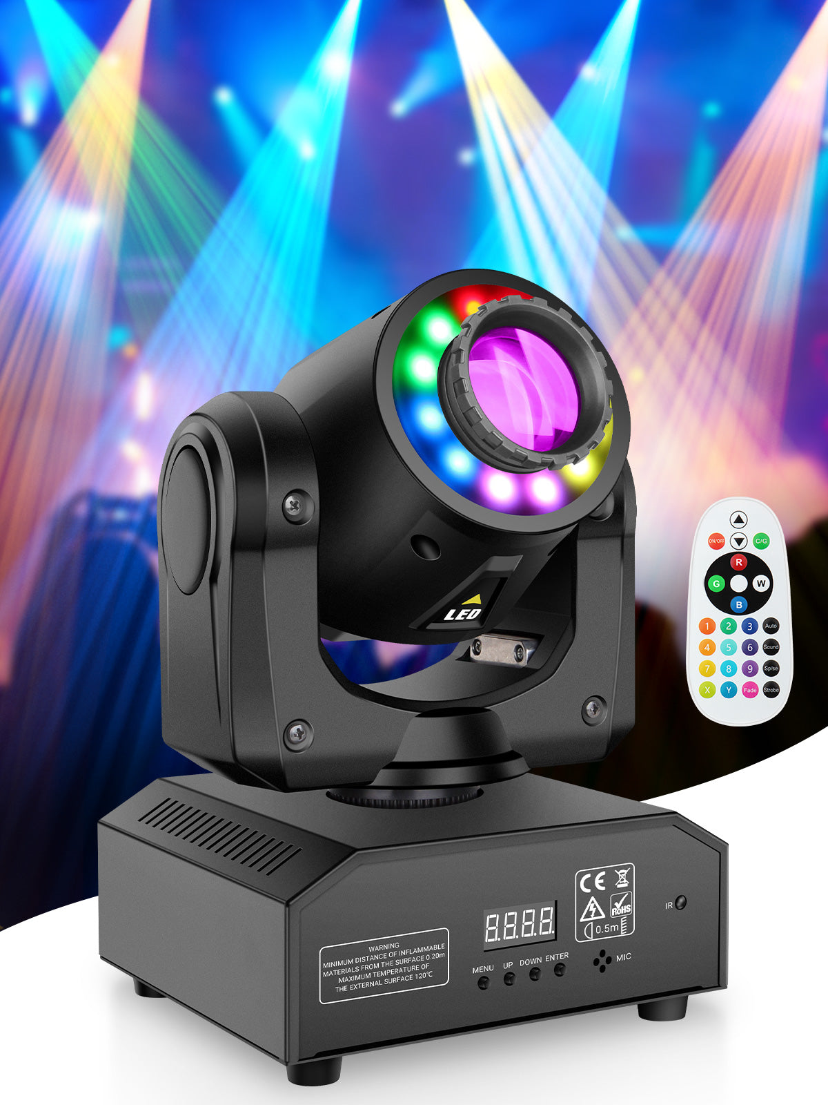 60W Battery Powered LED Spot Moving Head Light