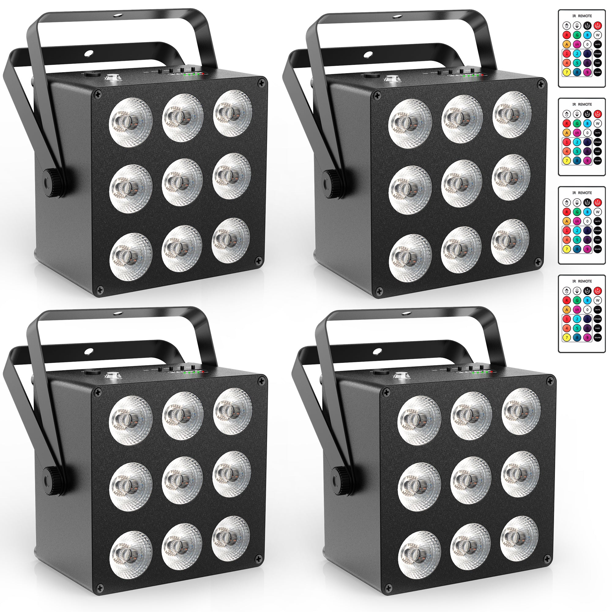 9LED RGBWAUV 6in1 Battery Powered Par Light