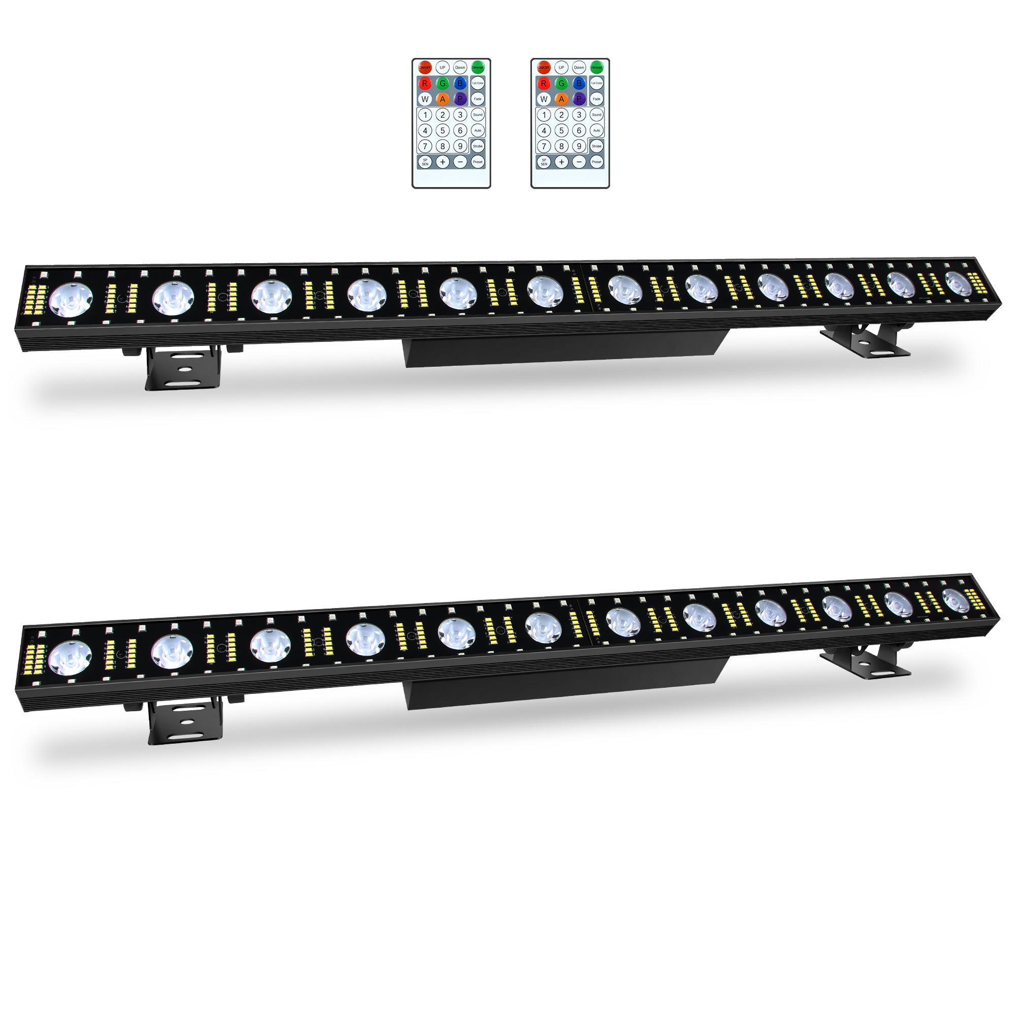 Battery Powered Pixel Control DJ Light Bar - 100W, Warm White & RGB 3n1 LED