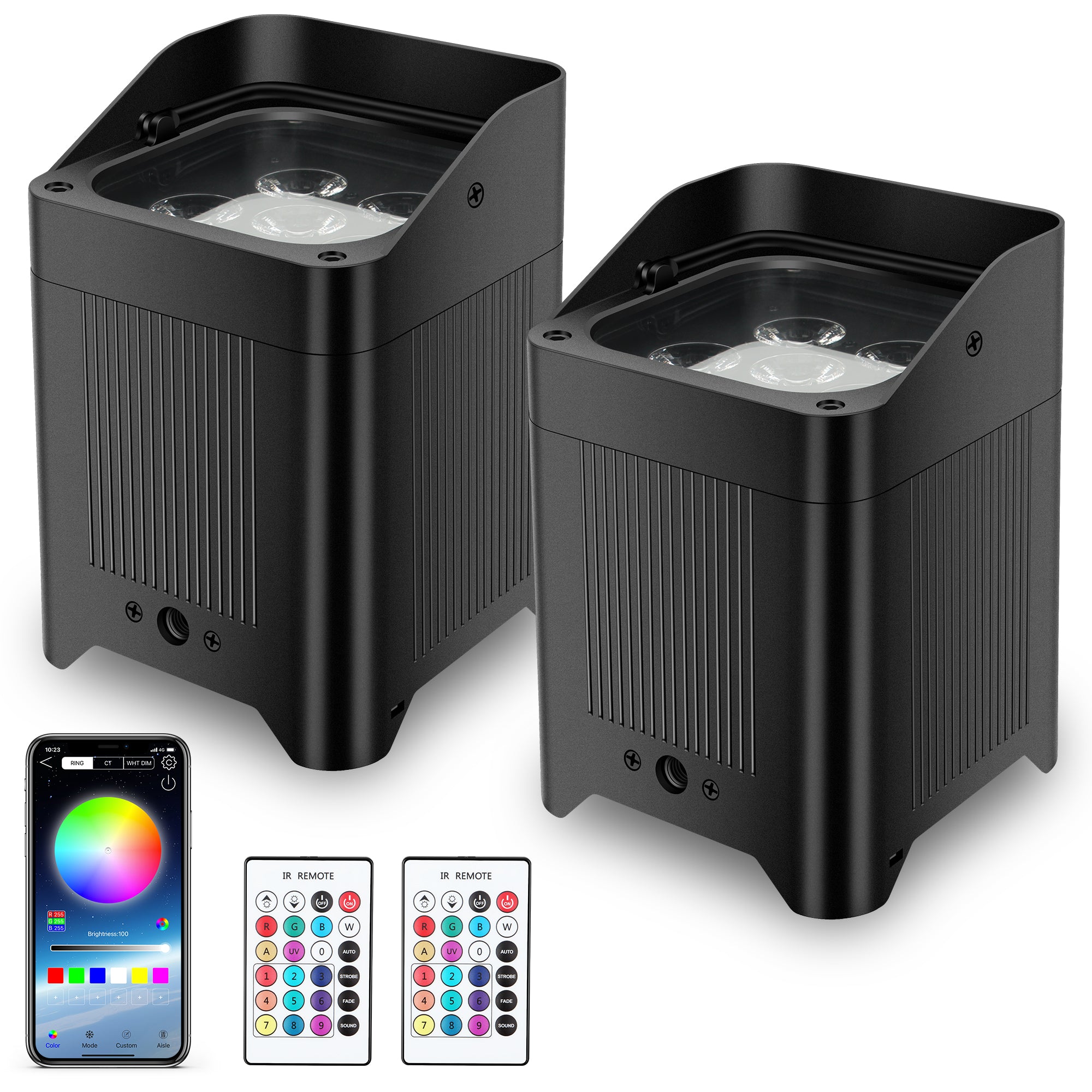 108W RGBWAUV LED Wireless PAR Light