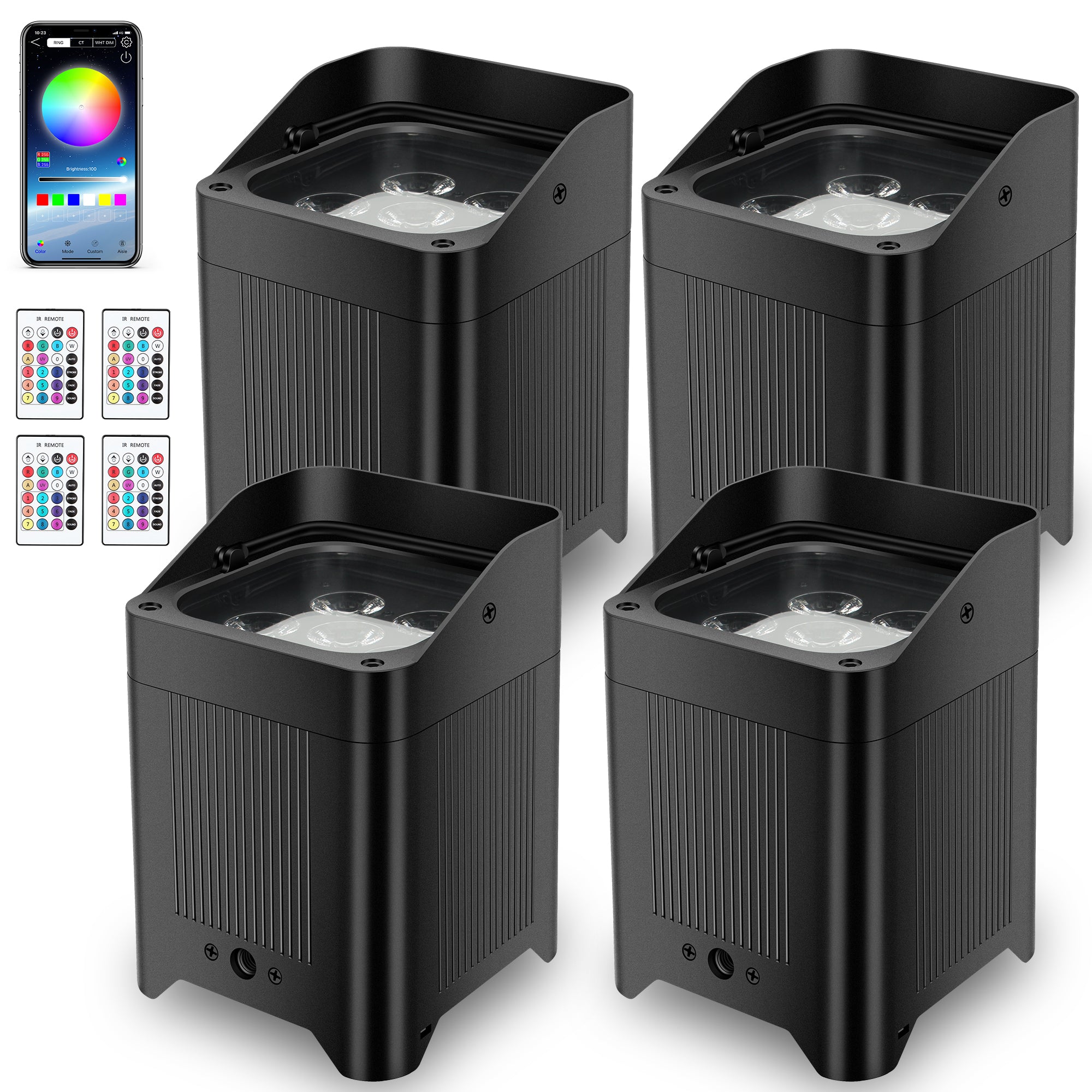 108W RGBWAUV LED Wireless PAR Light