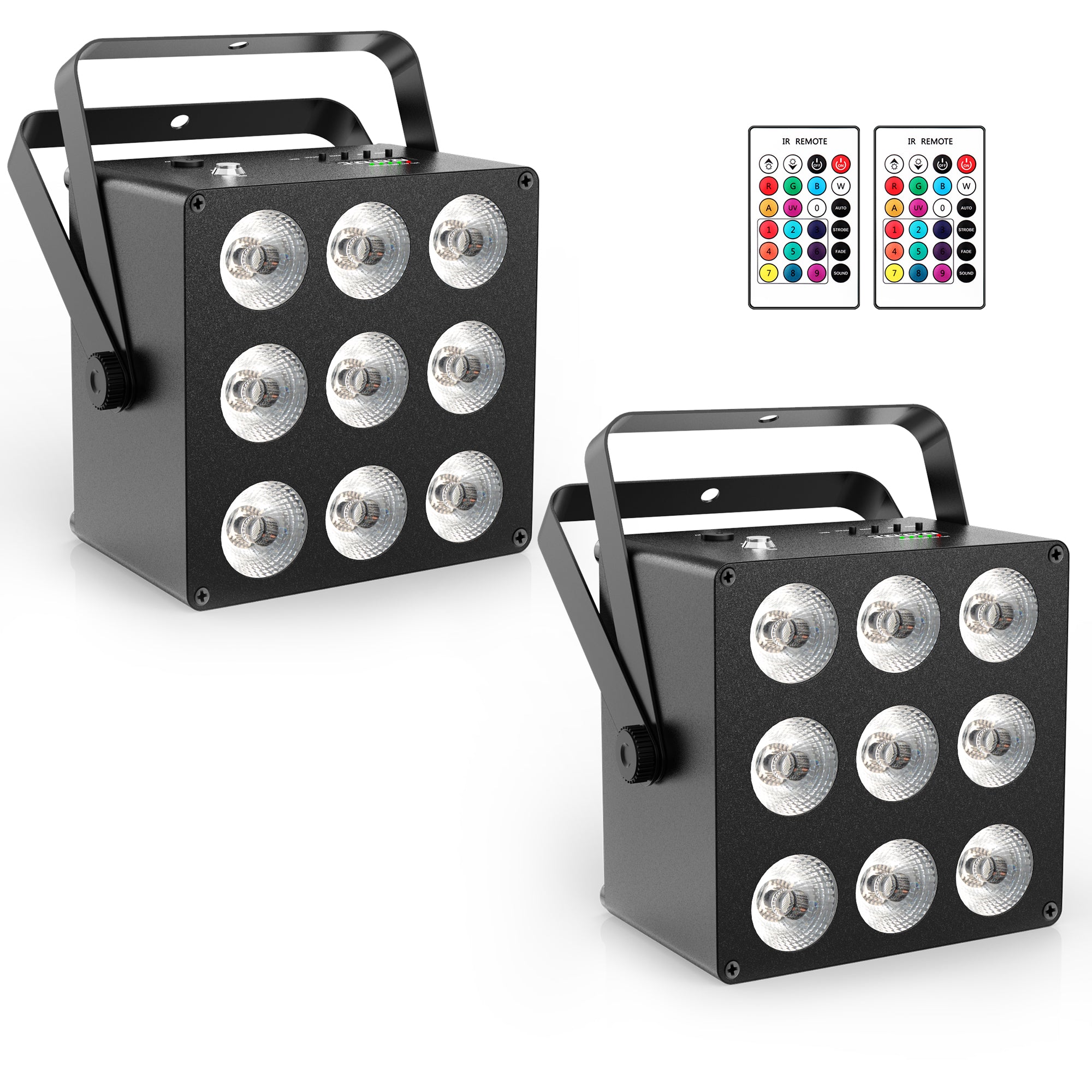 9LED RGBWAUV 6in1 Battery Powered Par Light
