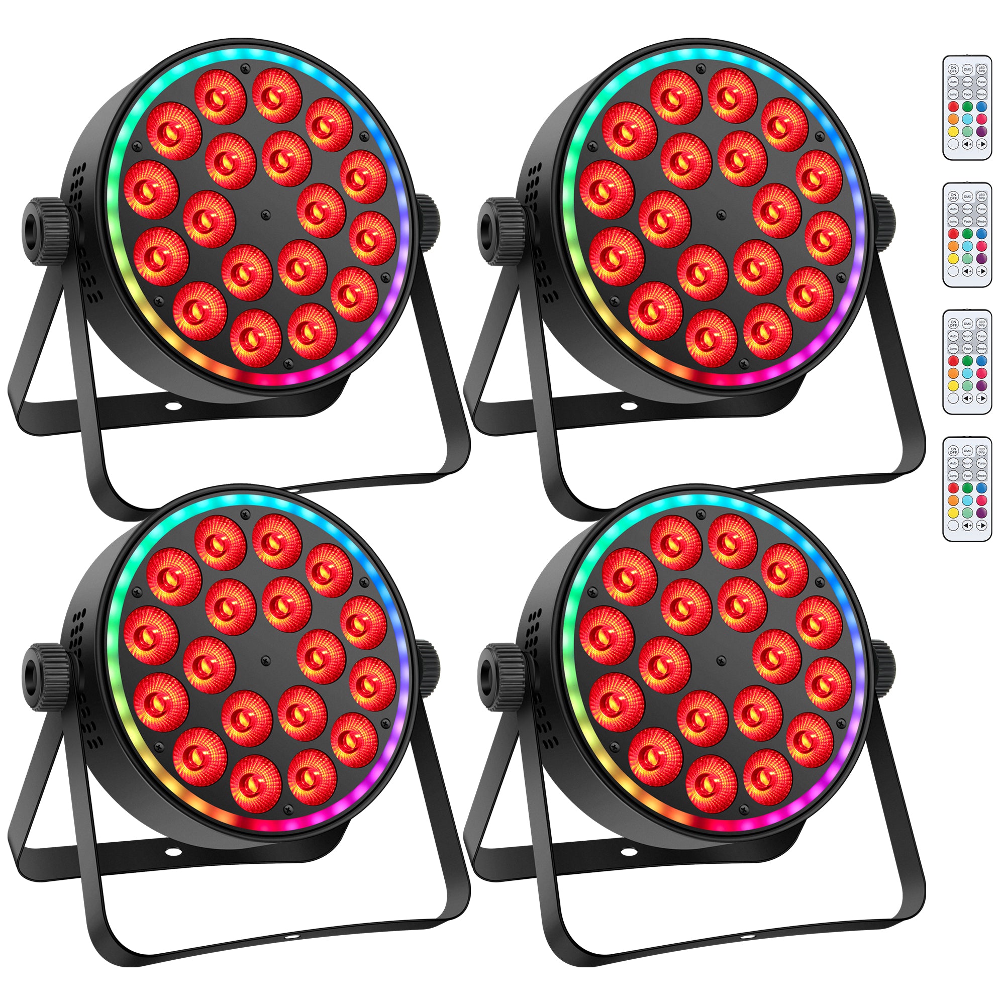 18LED RGBW 4in1 Par Light with RGB Ring
