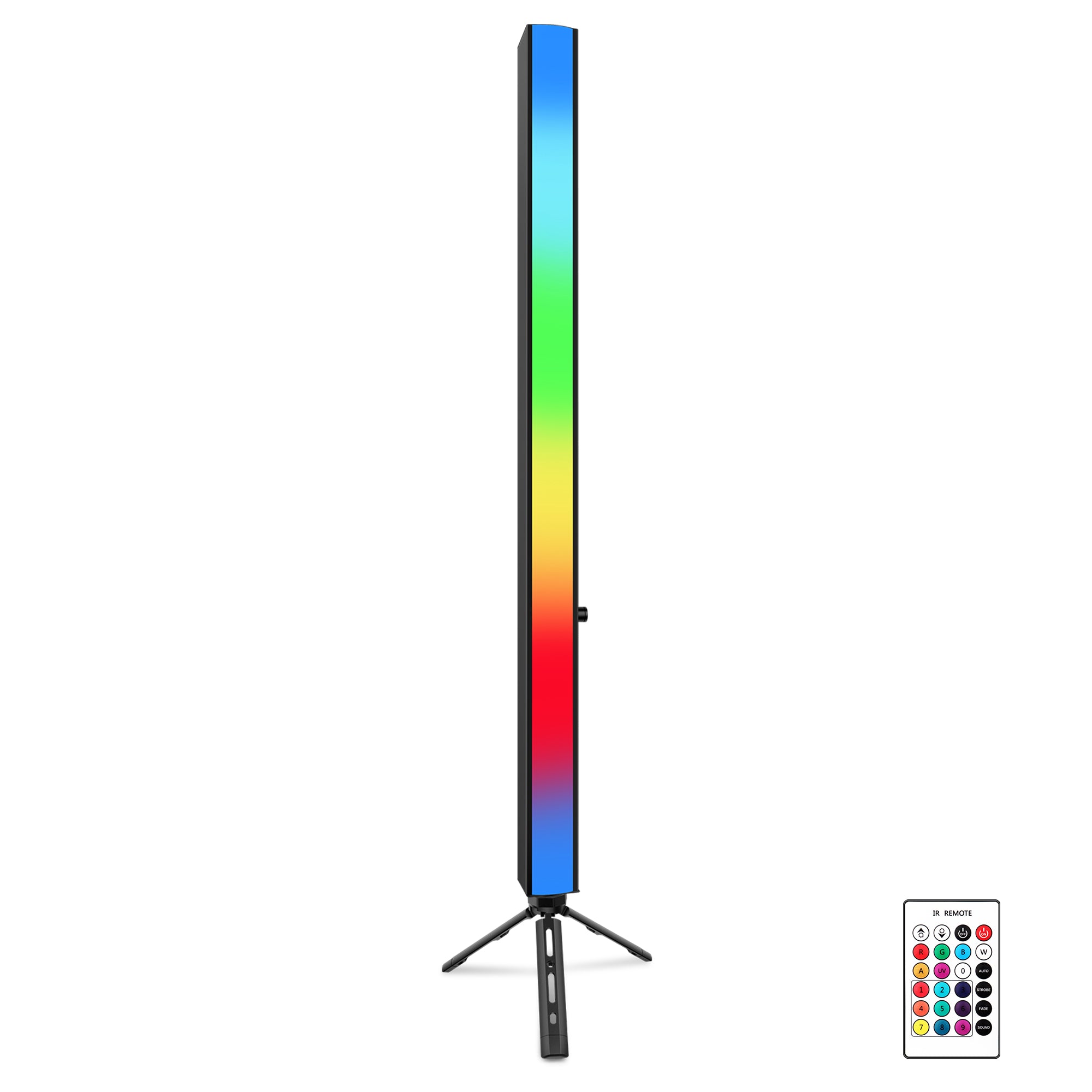 90W Battery Powered RGB 3in1 LED Pixel Light Bar with Stand
