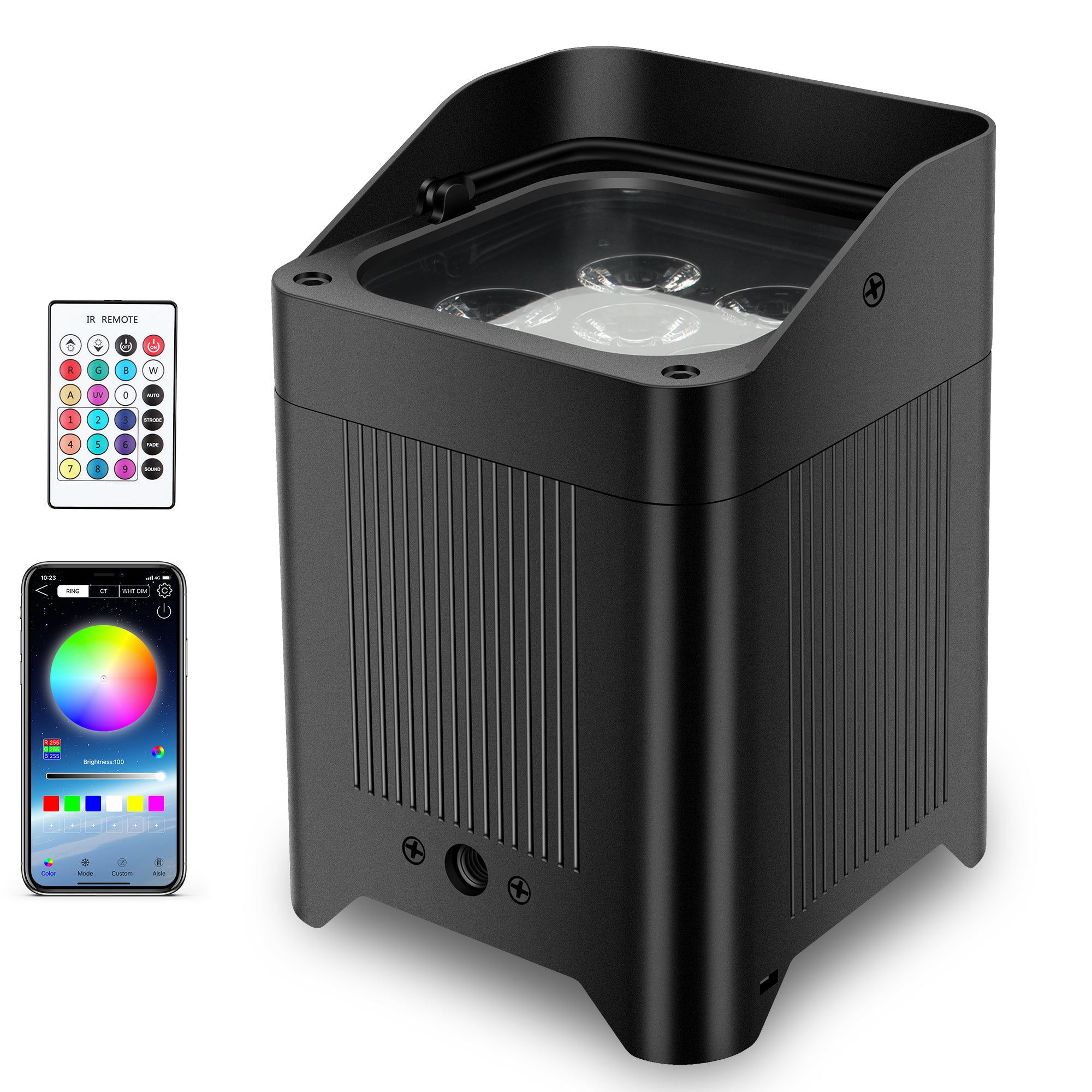 108W RGBWAUV LED Wireless PAR Light