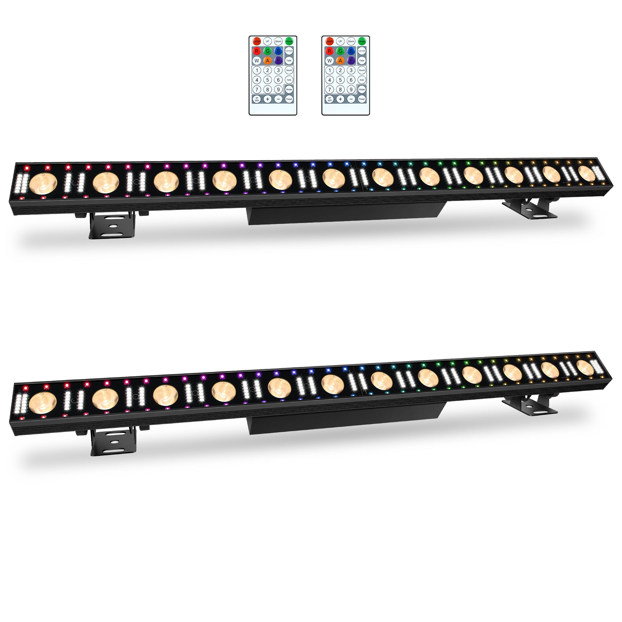 Battery Powered Pixel Control DJ Light Bar - 100W, Warm White & RGB 3n1 LED