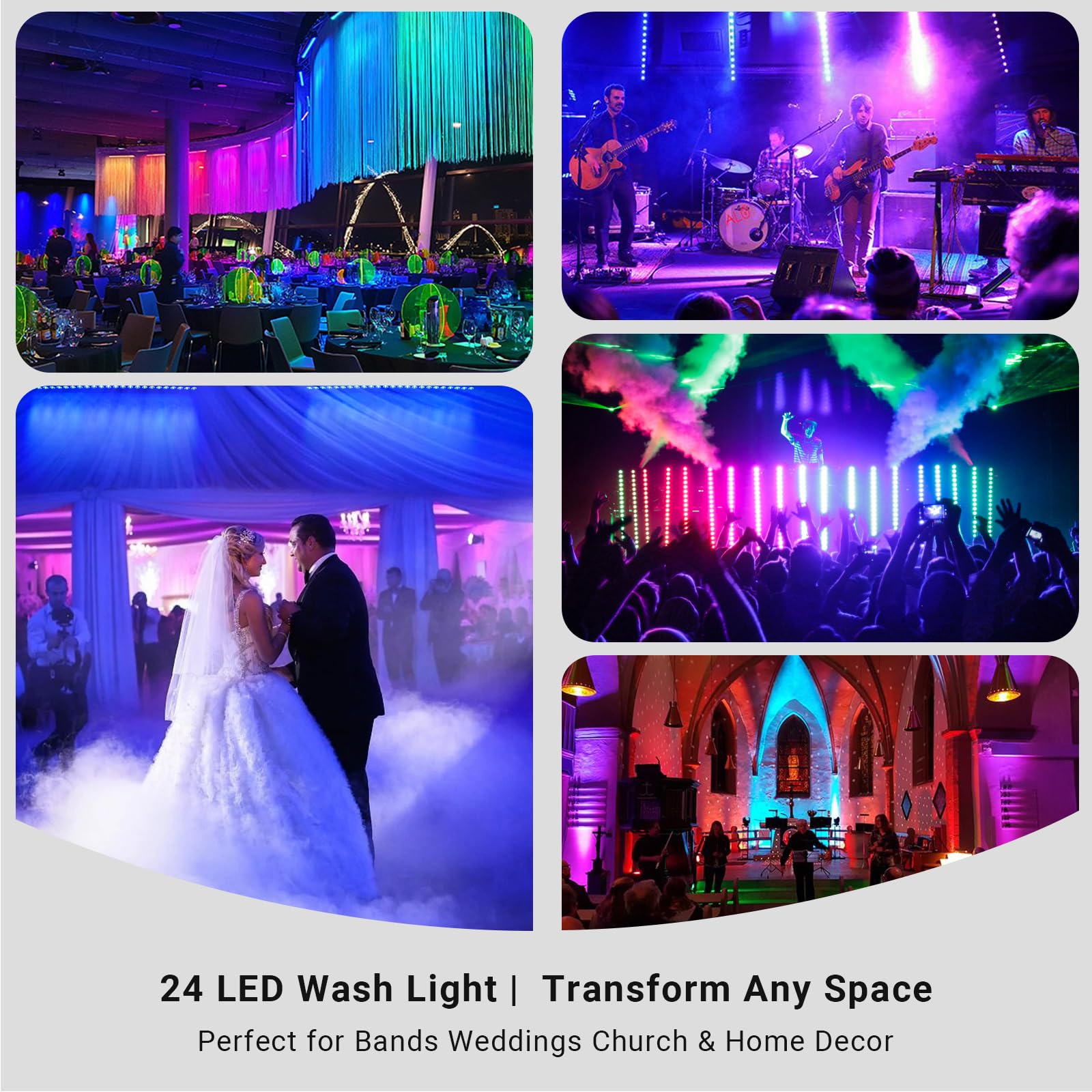 RGBA 4n1  LED Wash Light Bar with Remote