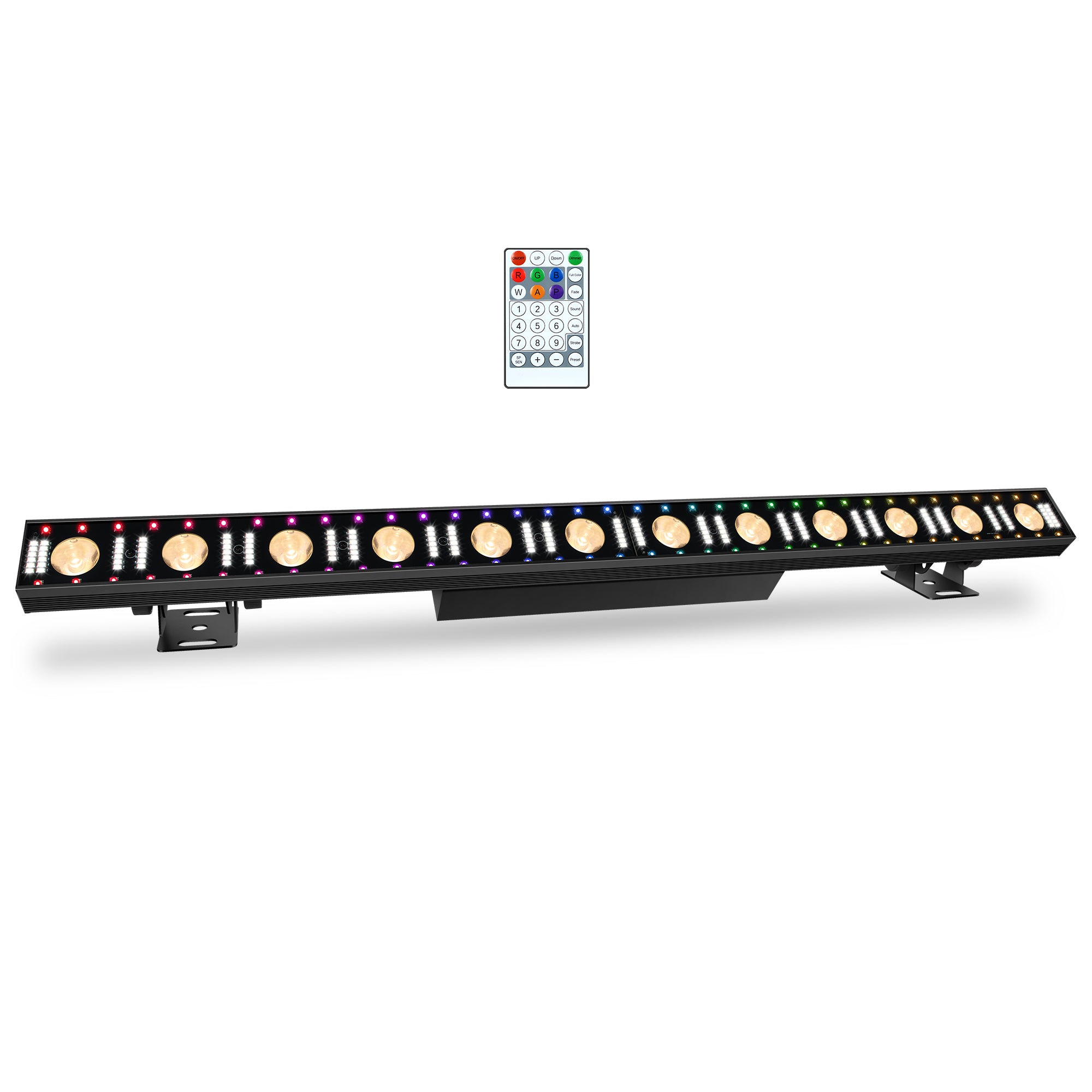 Battery Powered Pixel Control DJ Light Bar - 100W, Warm White & RGB 3n1 LED
