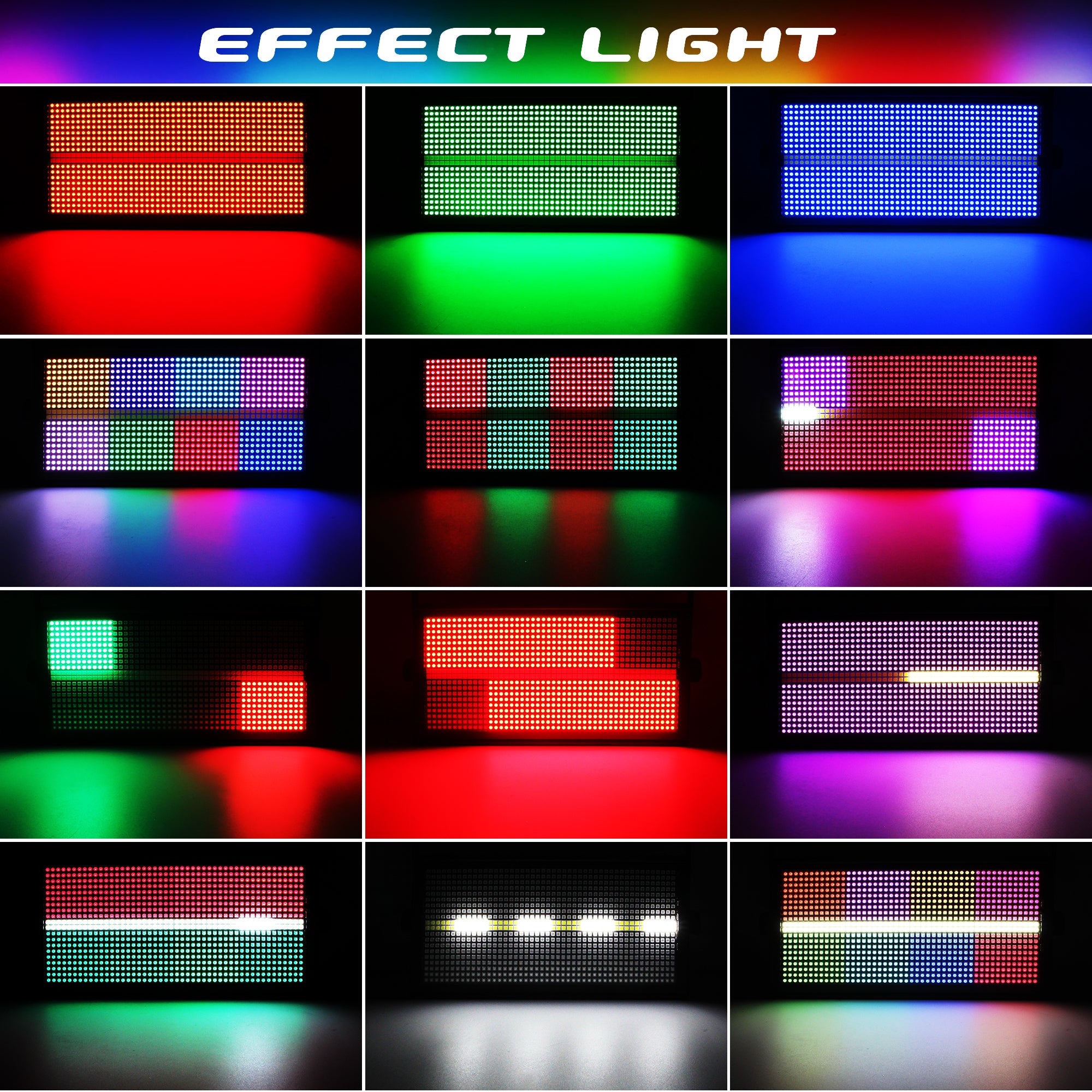 500W RGB+W LED Strobe Light Panel