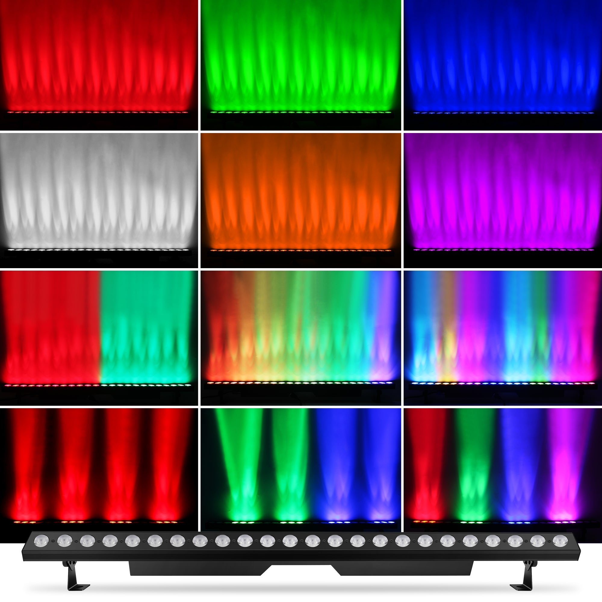 24x6W RGBWAUV 6in1 LED Wash Light Bar
