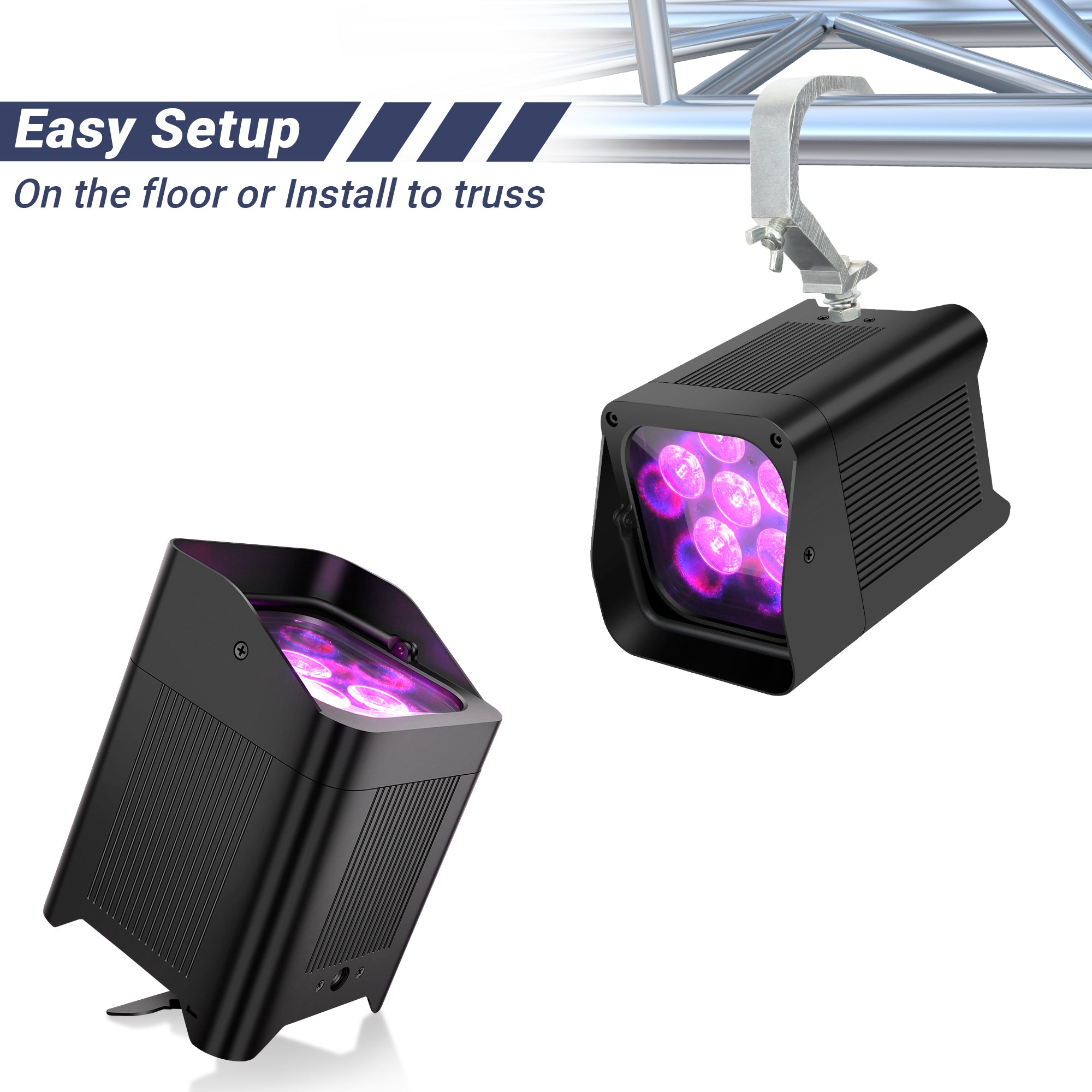108W RGBWAUV LED Wireless PAR Light