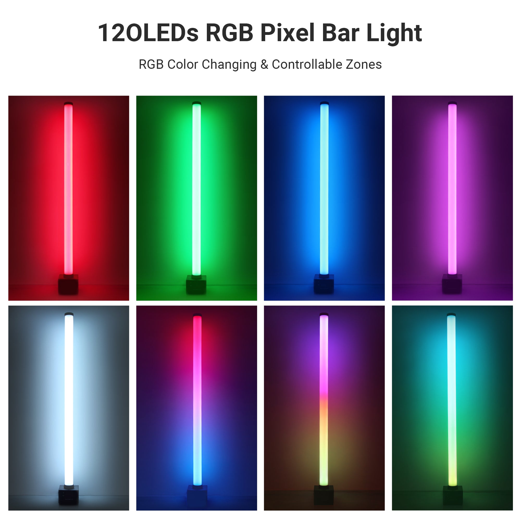 360° RGB LED Pixel Tube Light Bar