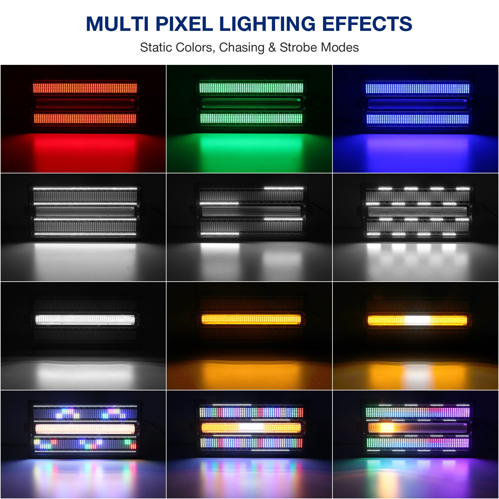 800W RGB+W+A LED DJ Strobe Light Panel
