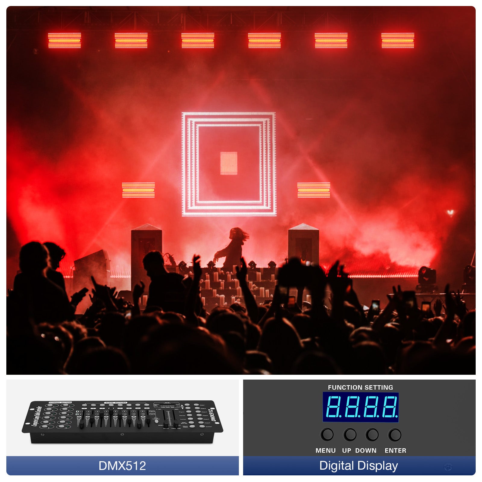 800W RGB+W+A LED DJ Strobe Light Panel