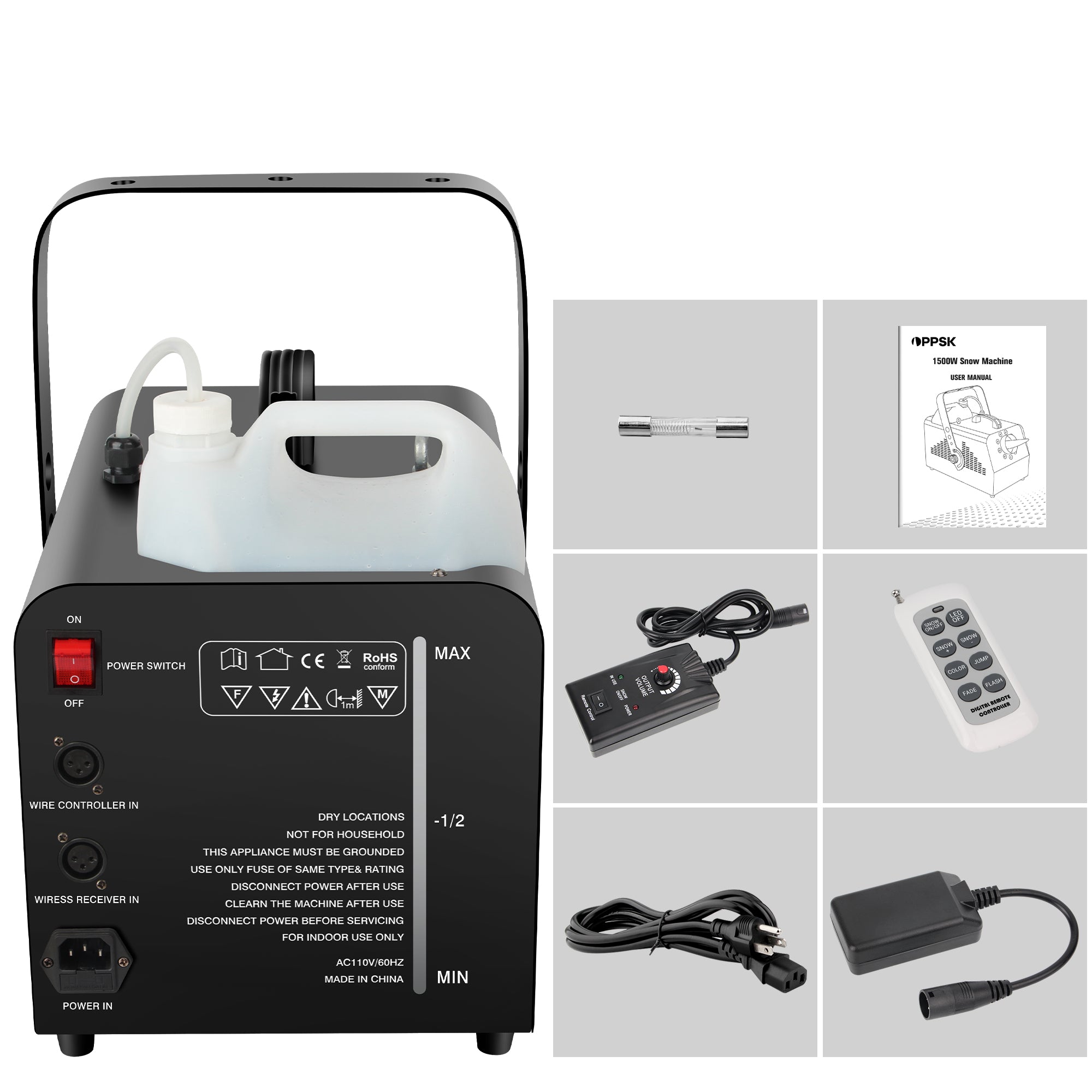 1500W Snow Machine