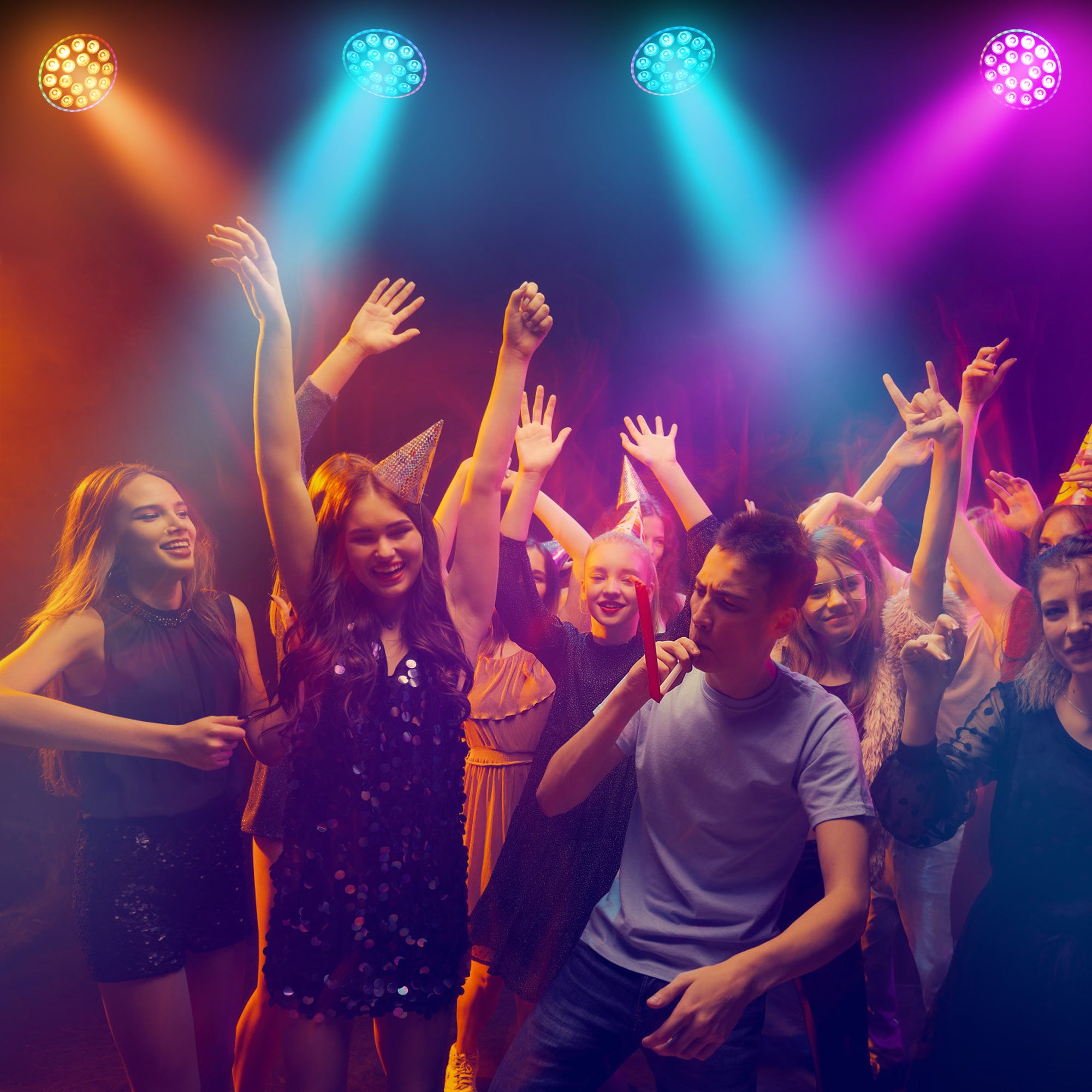 18LED RGBW 4in1 Par Light with RGB Ring