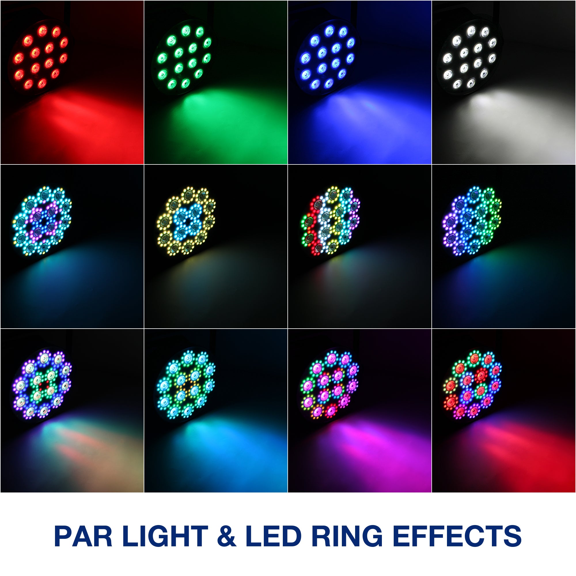 100W RGBW 4in1 LED Par Light with RGB Rings