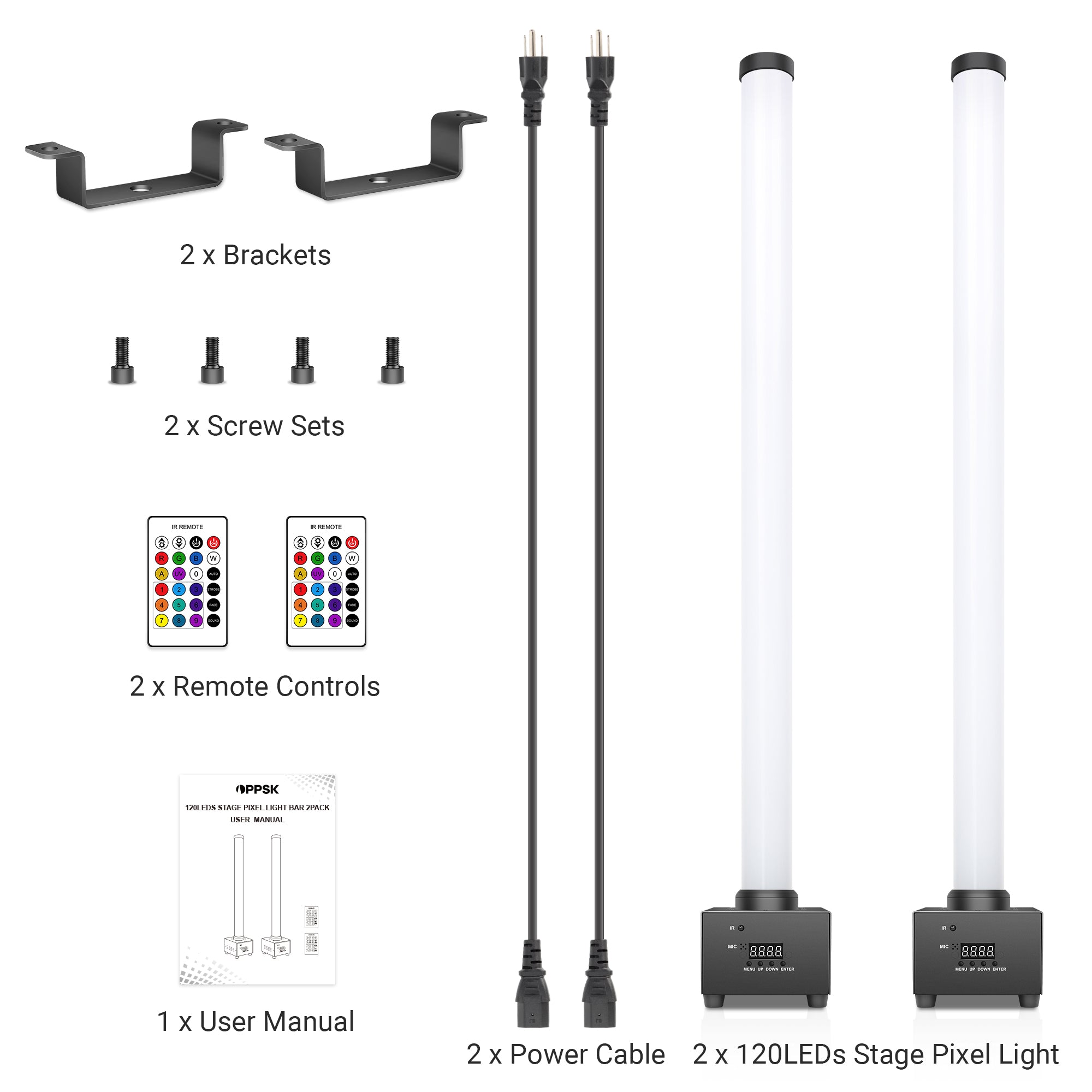 360° RGB LED Pixel Tube Light Bar