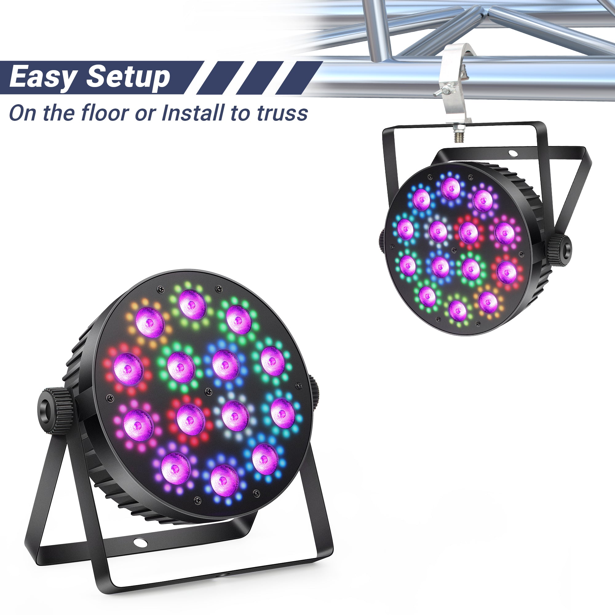 100W RGBW 4in1 LED Par Light with RGB Rings